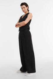 thumbnail: Ruby linnen wide leg broek zwart