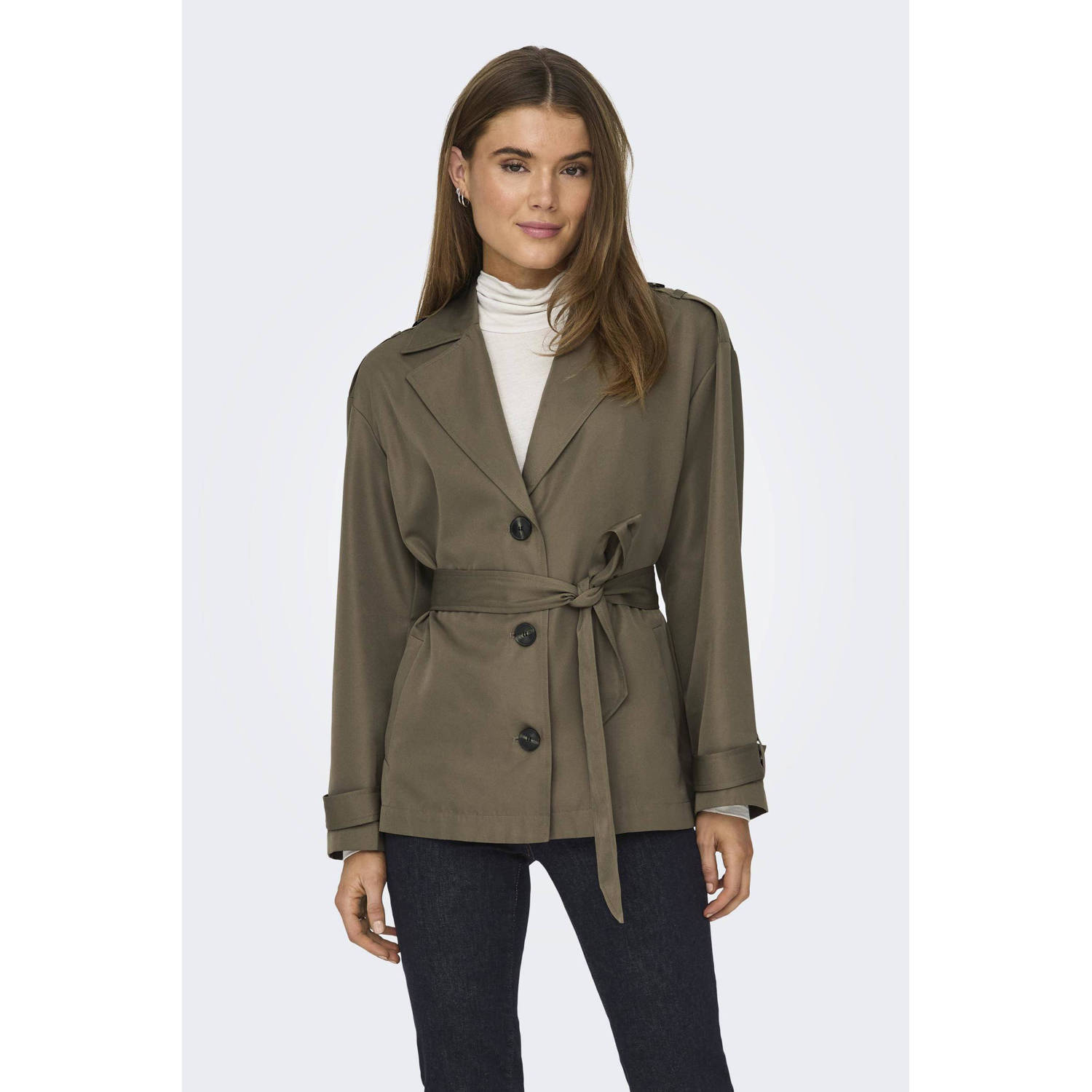 ONLY trenchcoat jas ONLLINE kaki
