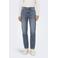 ONLY cropped high waist straight leg jeans ONLEMILY medium blue denim