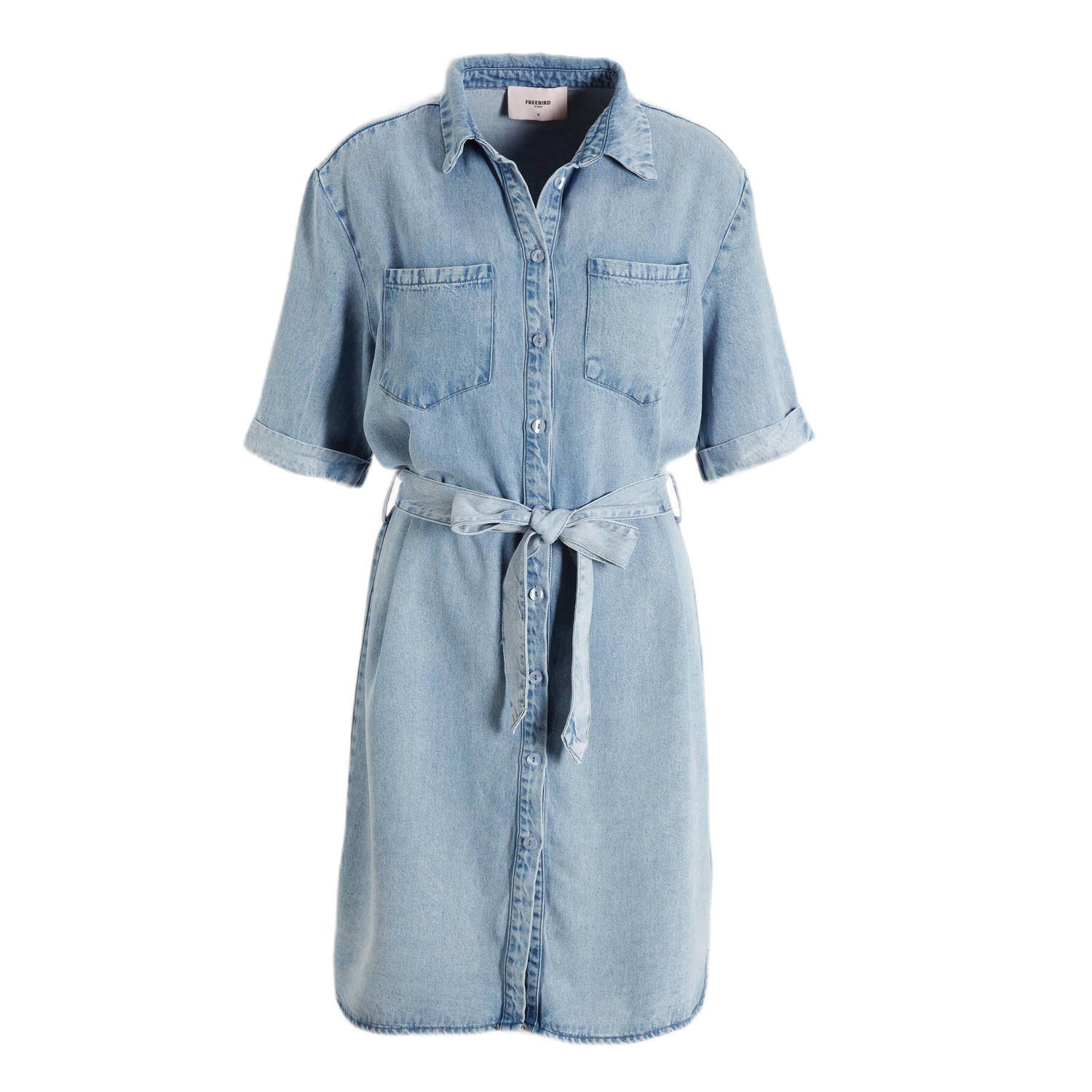 Freebird Blauwe Elegante Jurk Dallah Blue Dames