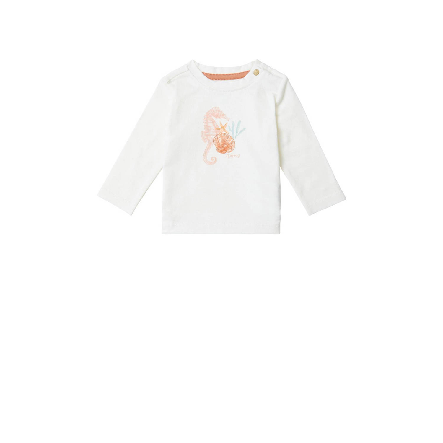 Noppies baby longsleeve met printopdruk wit Meisjes Katoen Ronde hals Printopdruk 50