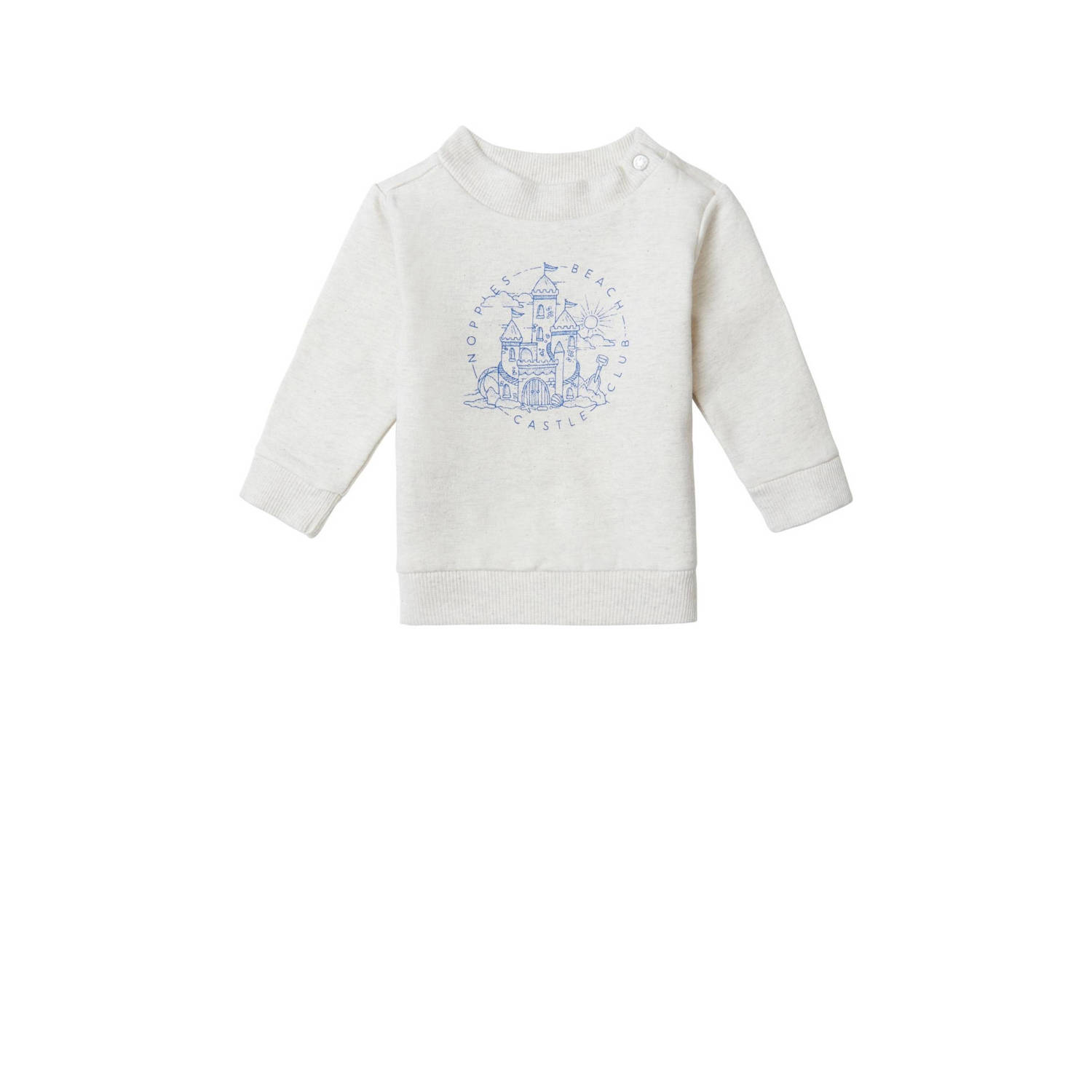 Noppies baby sweater met printopdruk offwhite Wit Printopdruk 50