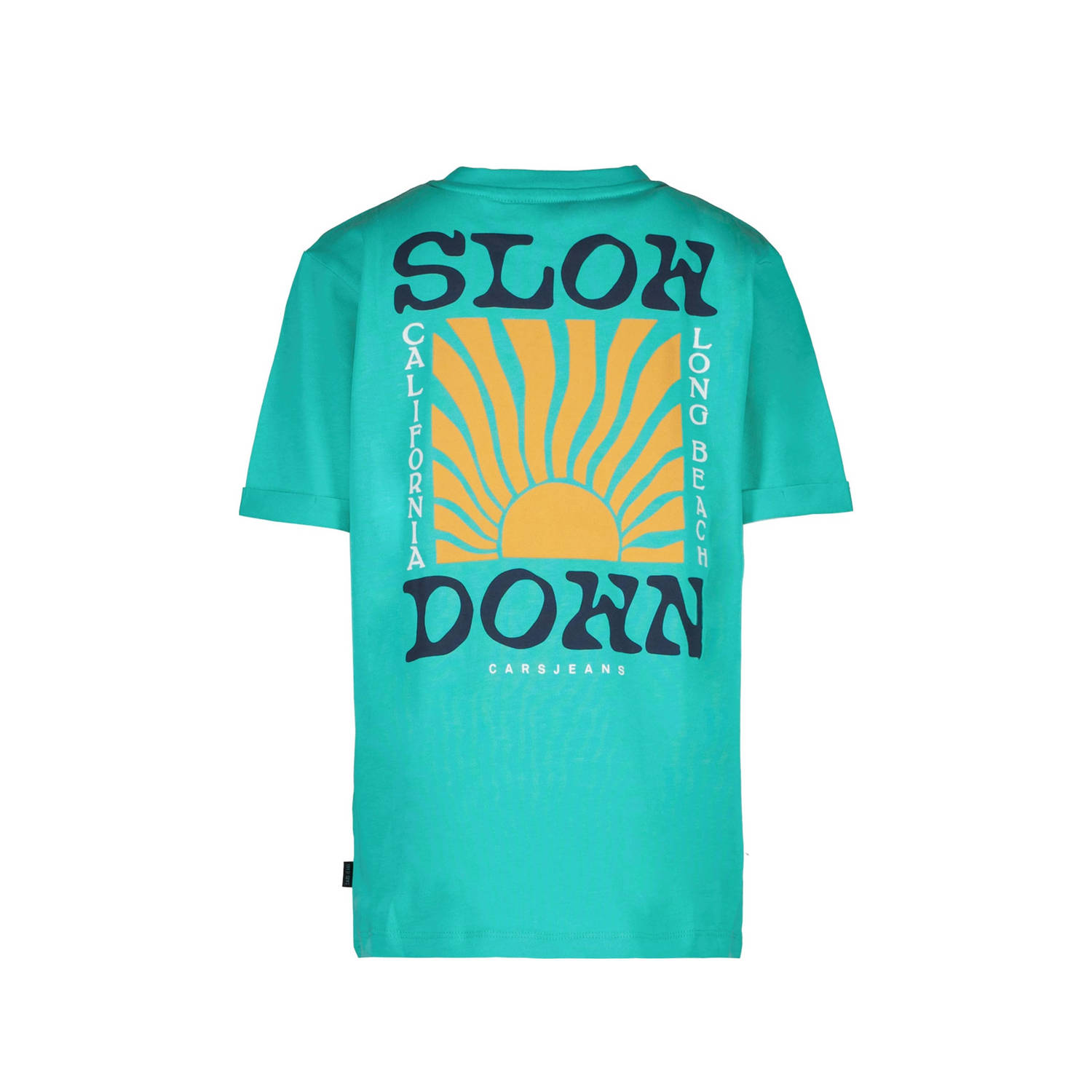 Cars T-shirt RADHEM met backprint fel mintgroen