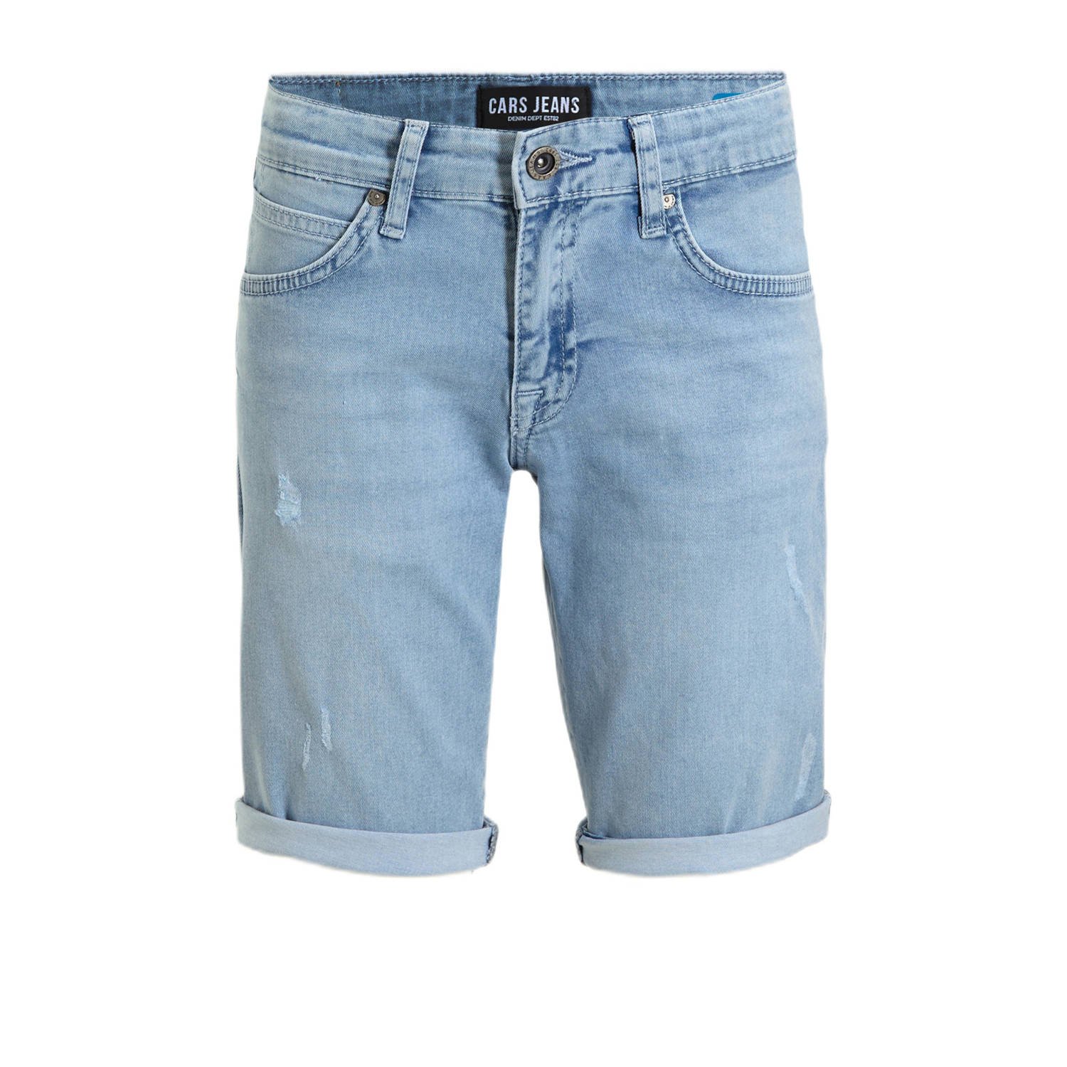 Cars denim short TAZER bleached used Korte broek Blauw Effen 116