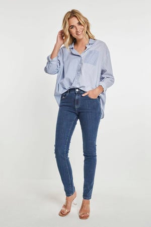 high waist skinny jeans Celine medium blue denim