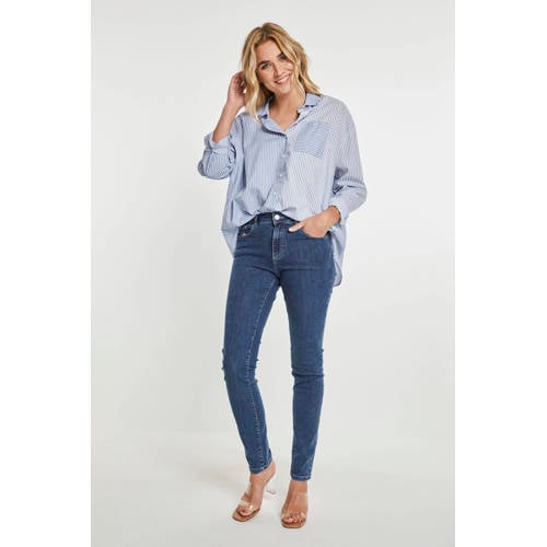 Para Mi high waist skinny jeans Celine medium blue denim afbeelding