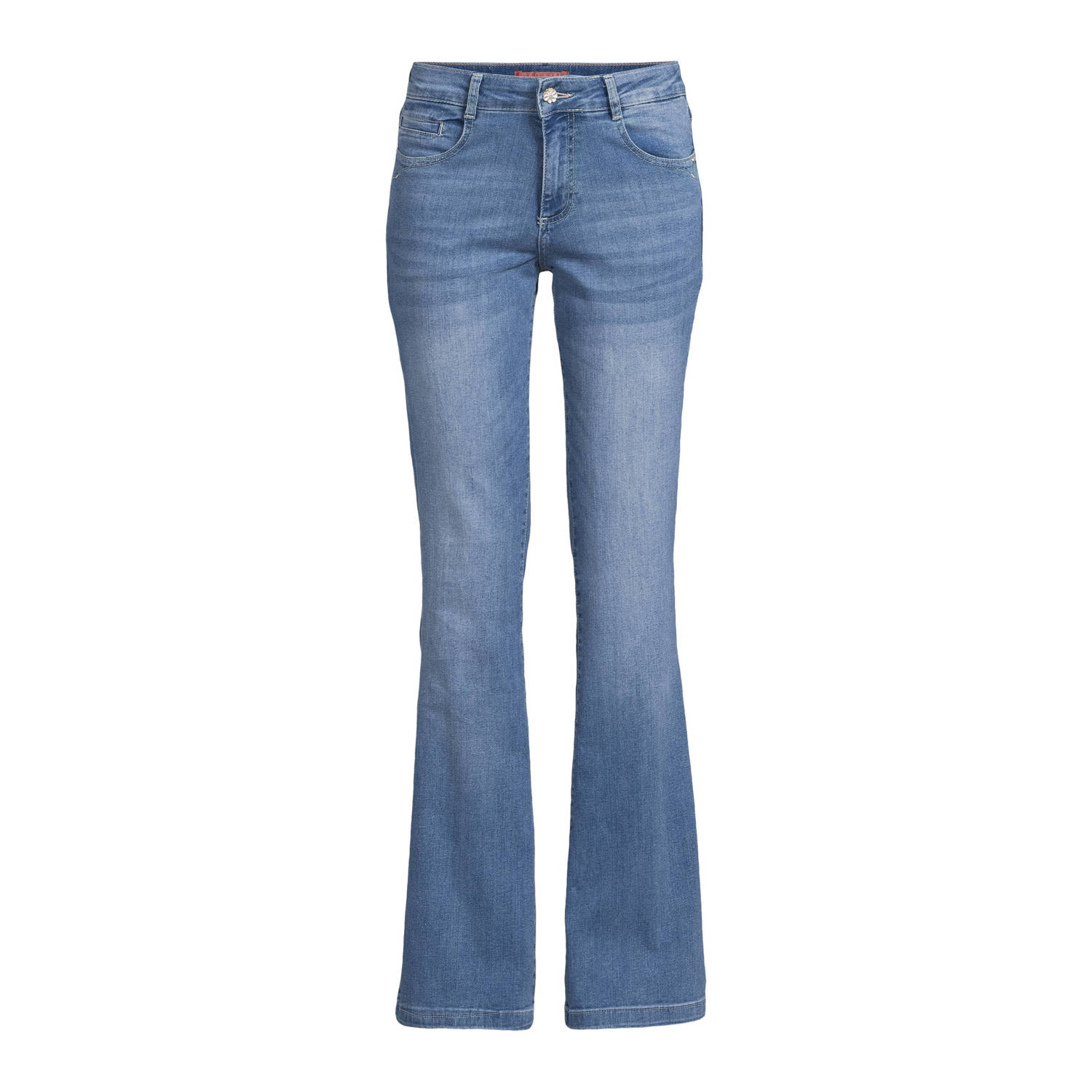 Parami Flared Jeans in Medium Used Wassing Blue Dames