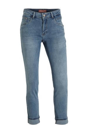 high waist tapered jeans Bowie light blue denim