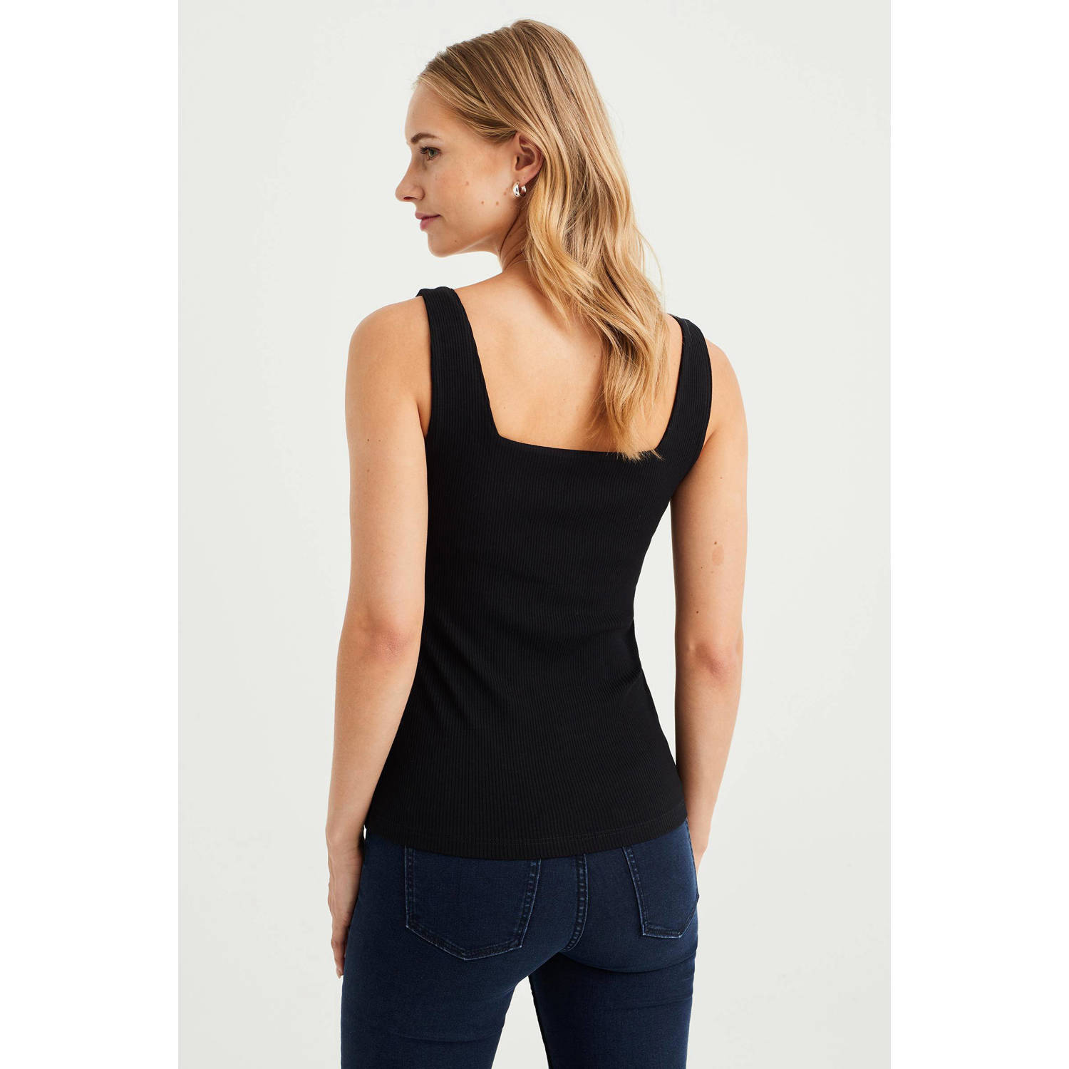 WE Fashion singlet zwart