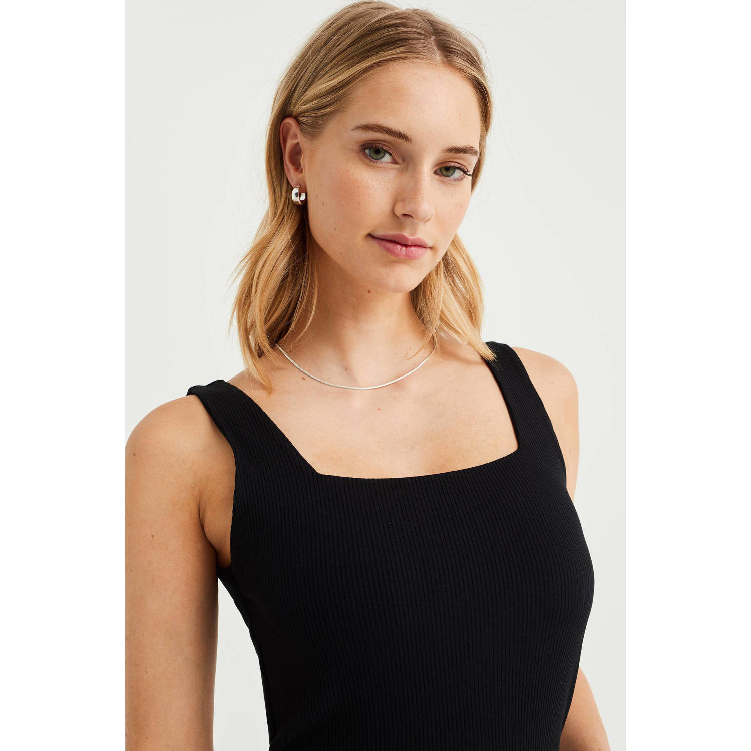 WE Fashion singlet zwart