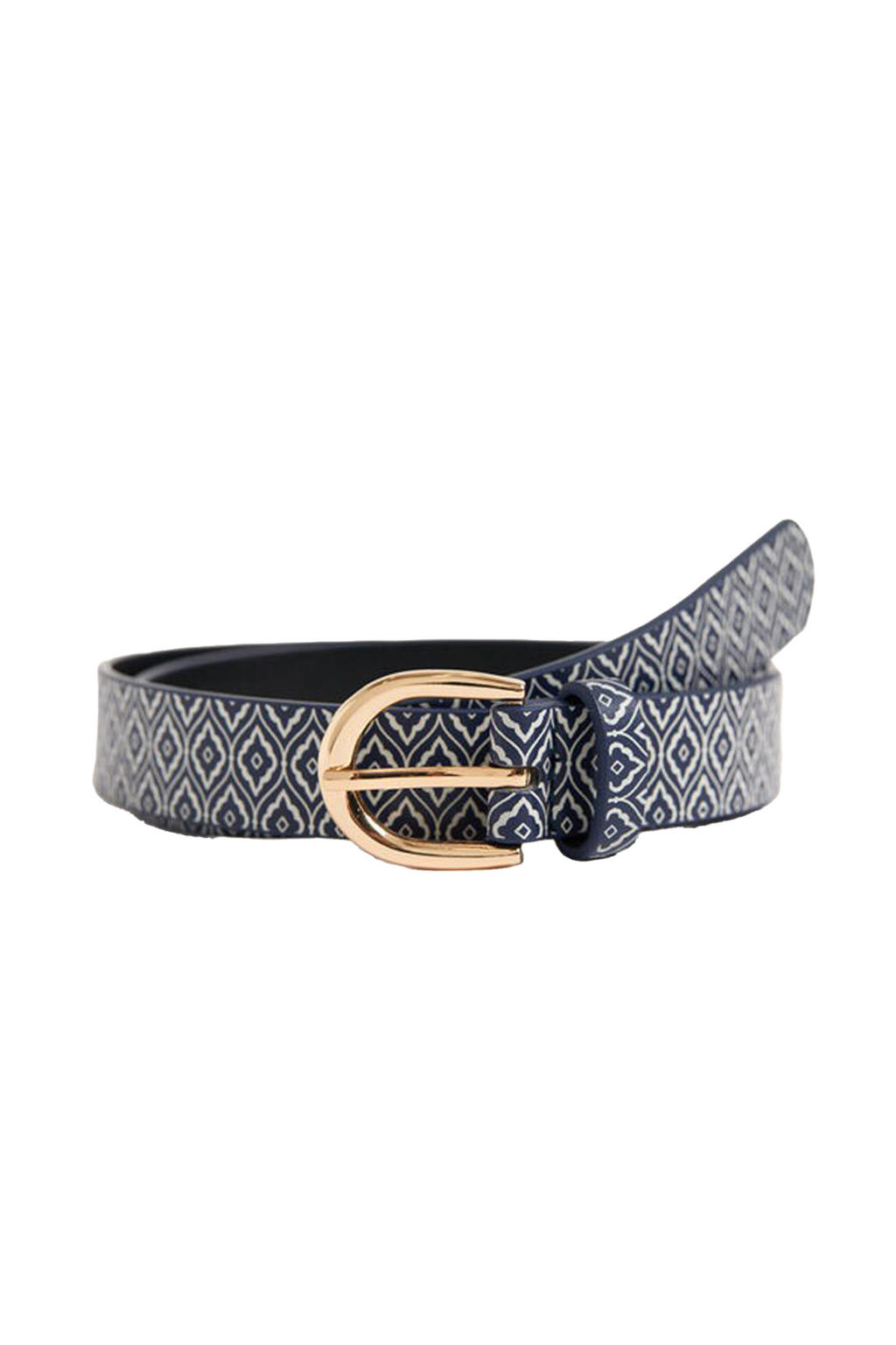 WE Fashion riem - set van 2 blauw/beige