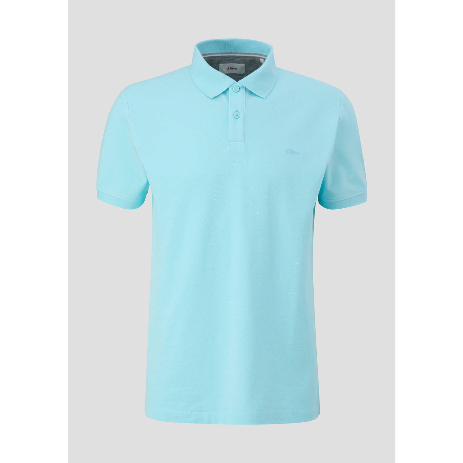 s.Oliver regular fit polo met logo turquoise