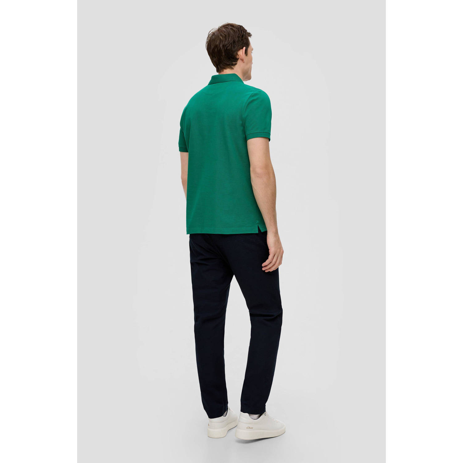 s.Oliver regular fit polo met logo groen