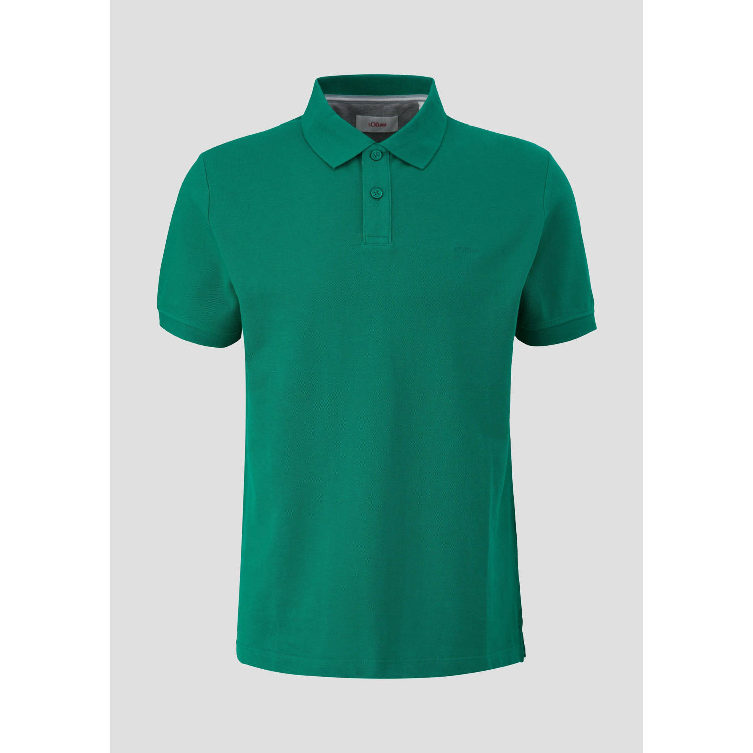 s.Oliver regular fit polo met logo groen