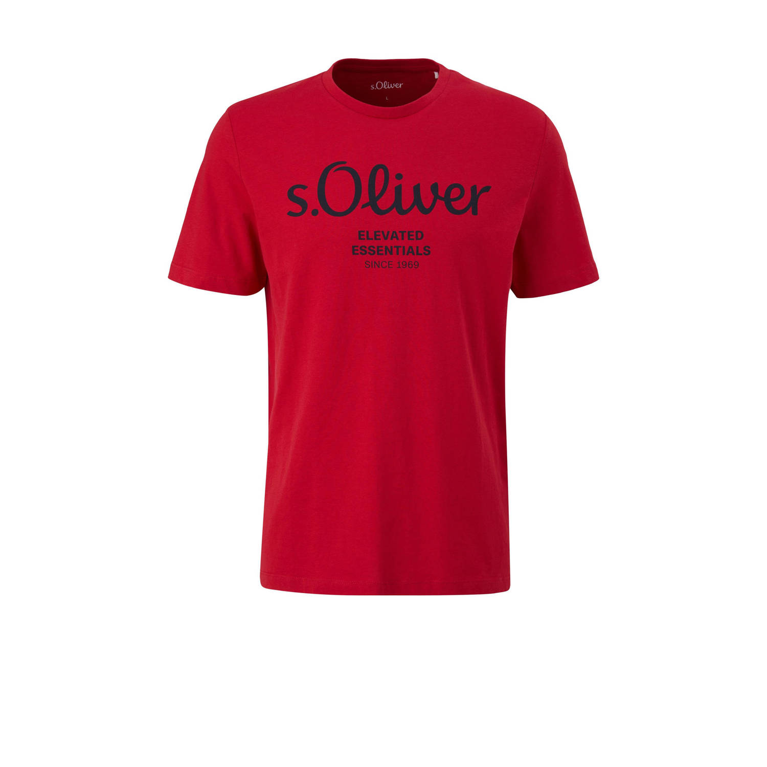 S.Oliver regular fit T-shirt met printopdruk rood