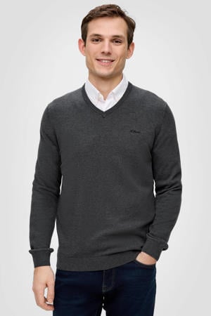 pullover fijn gebreid antraciet
