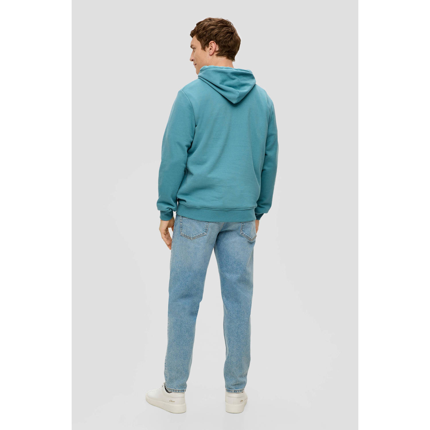 s.Oliver hoodie met logo petrol