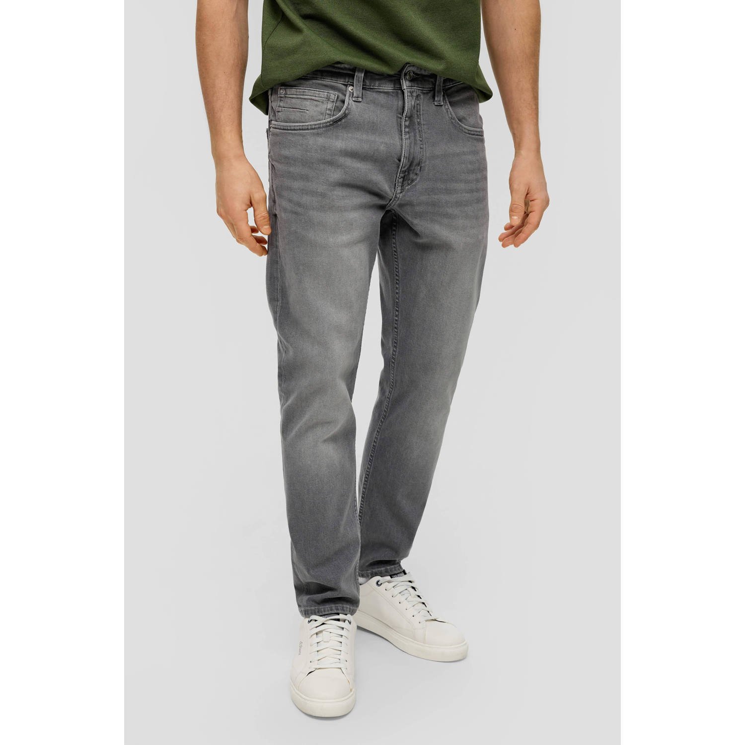S.Oliver tapered fit jeans grijs