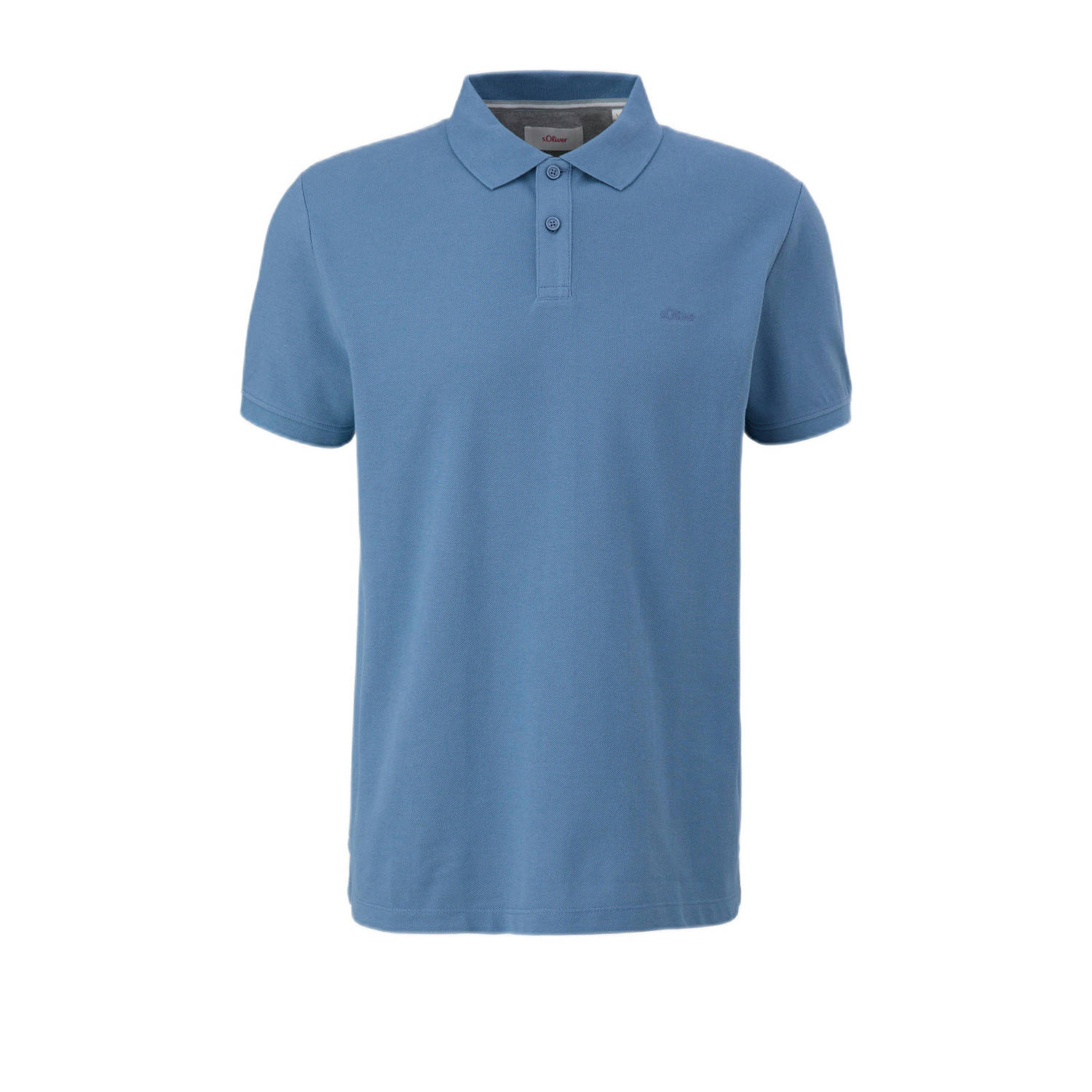 S.Oliver regular fit polo met logo lichtblauw