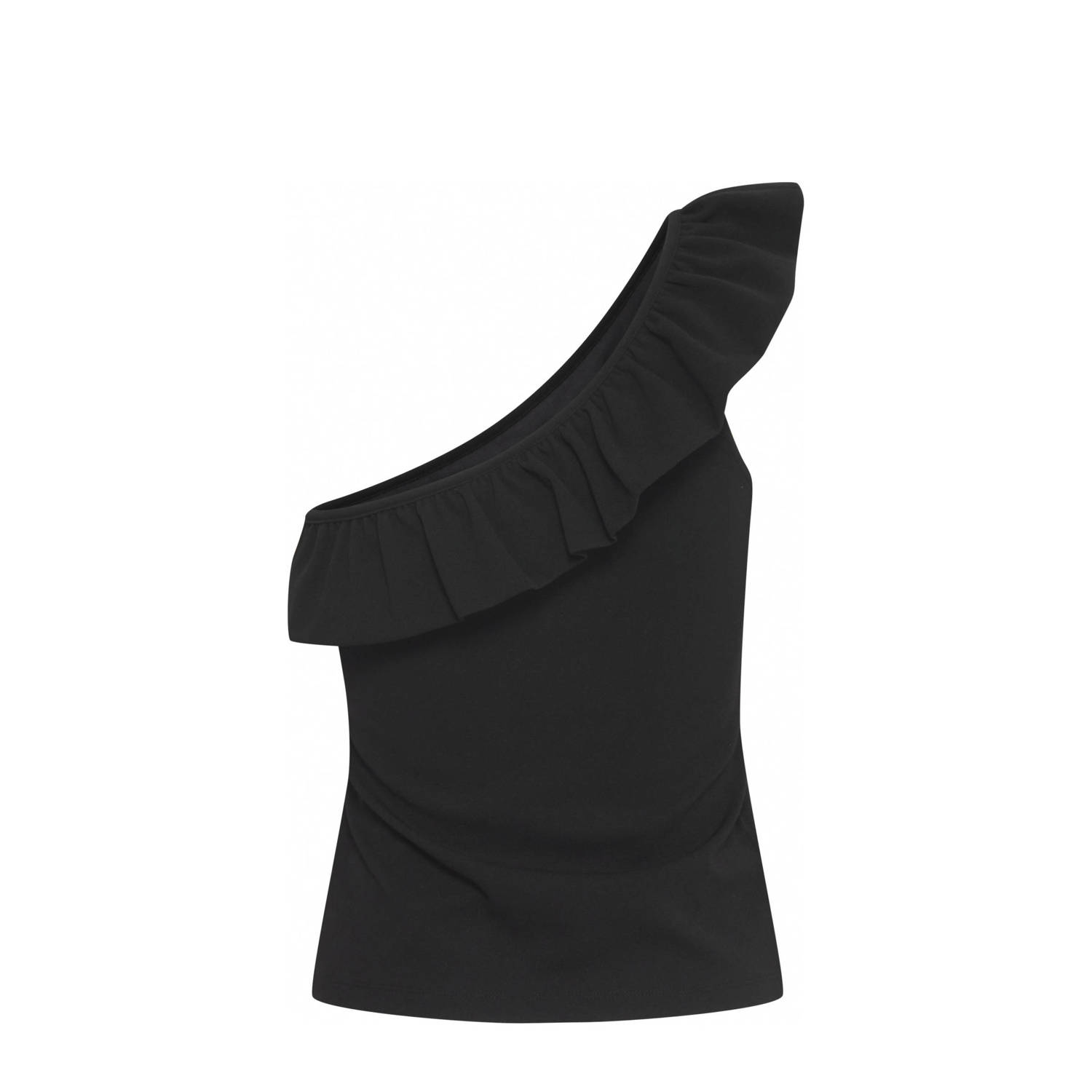 ICHI one shouldertop IHKATINE zwart