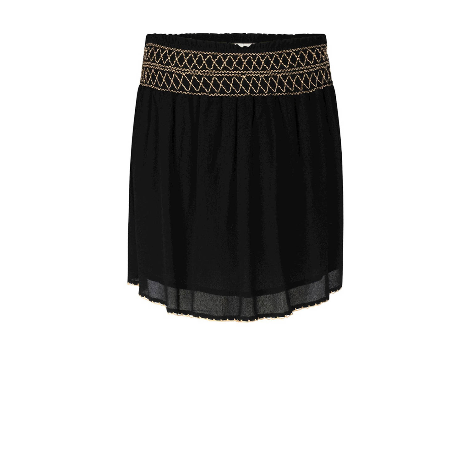 Aaiko Tropische Flair Rok Lou Zwart Black Dames