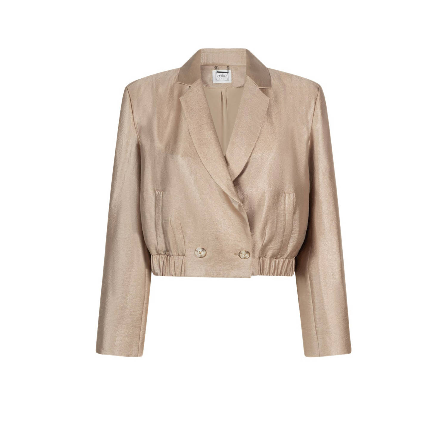 Aaiko satijnen cropped blazer beige