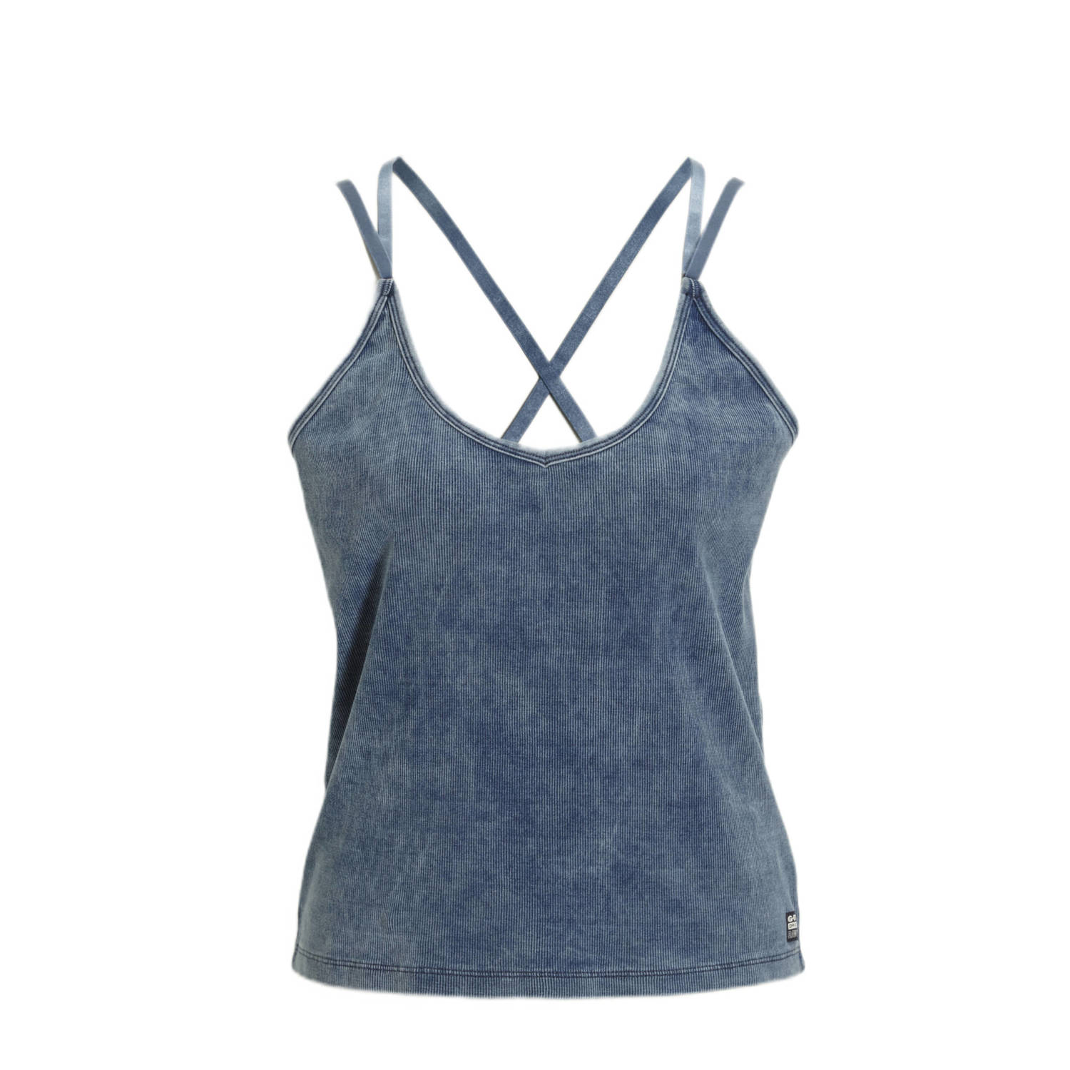 G-Star RAW Indigo Spaghetti Strap Tanktop Lichtblauw Dames