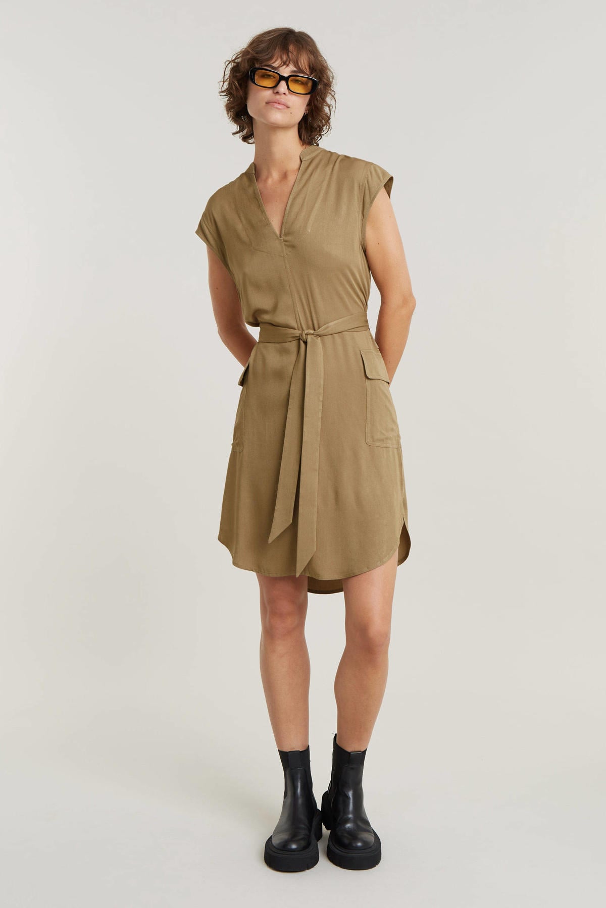 Jurk Puck licht camel main image 1