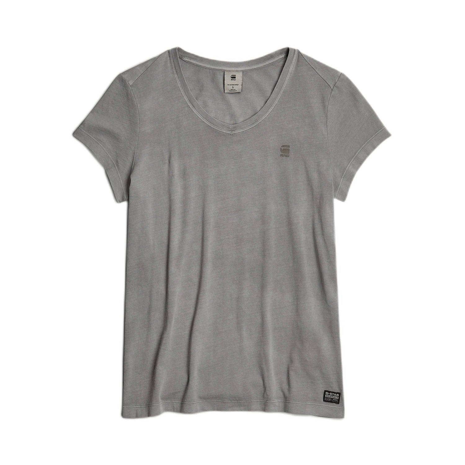 G-Star RAW Overdyed Eyben Slim V-Hals Top 2.0 Grijs Dames