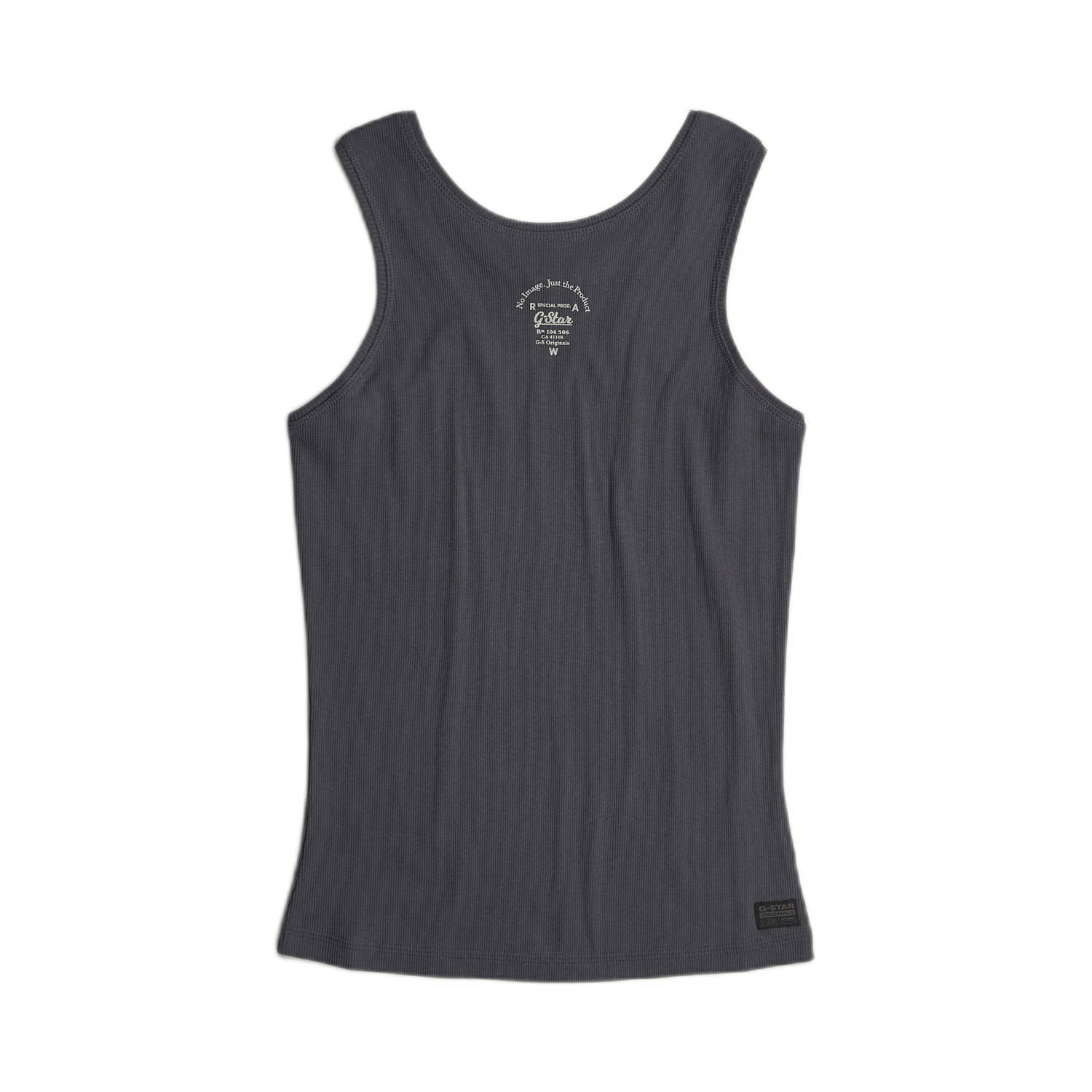 G-Star RAW Racerback Ribbed Slim Tanktop Grijs Dames