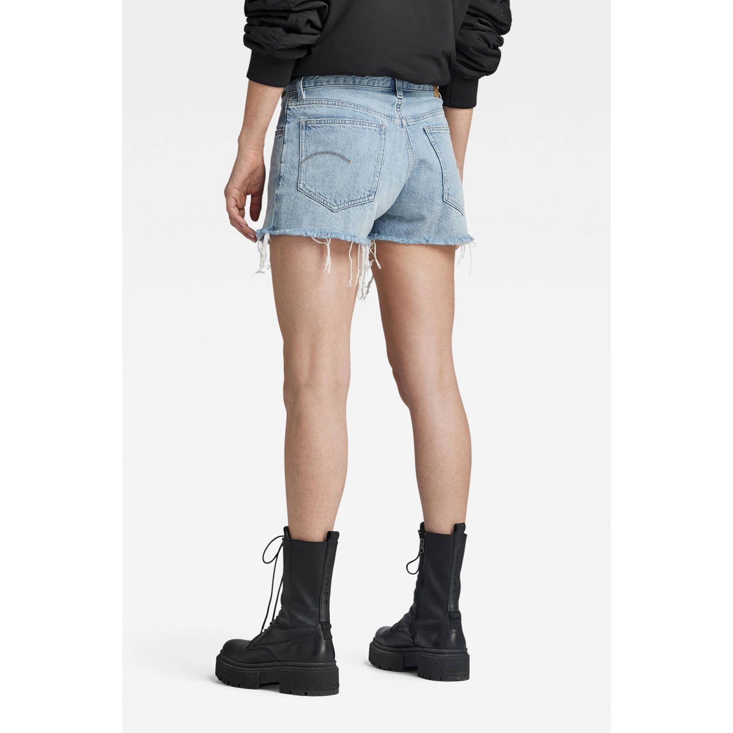 G-STAR regular fit short light blue denim