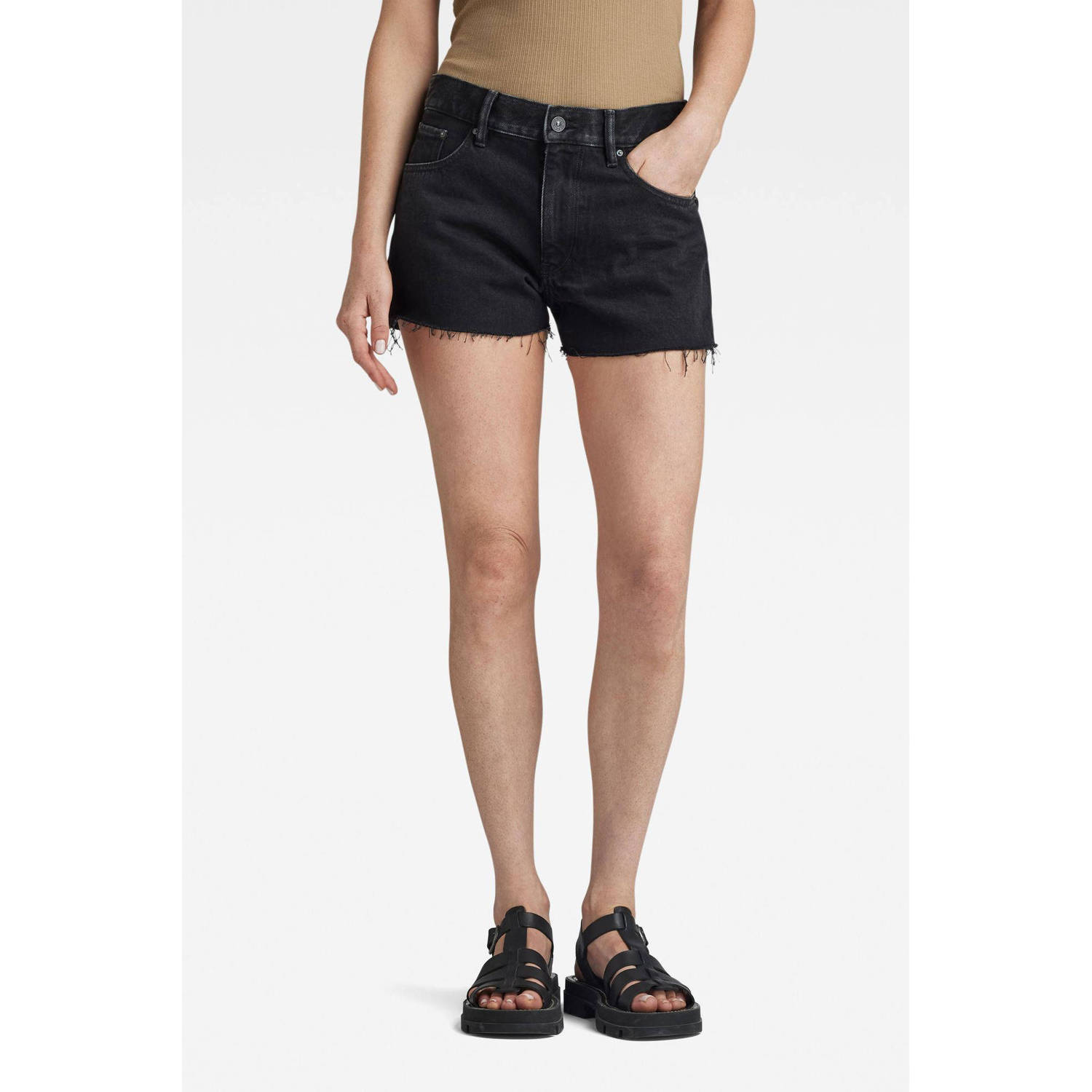 G-STAR regular fit short black denim