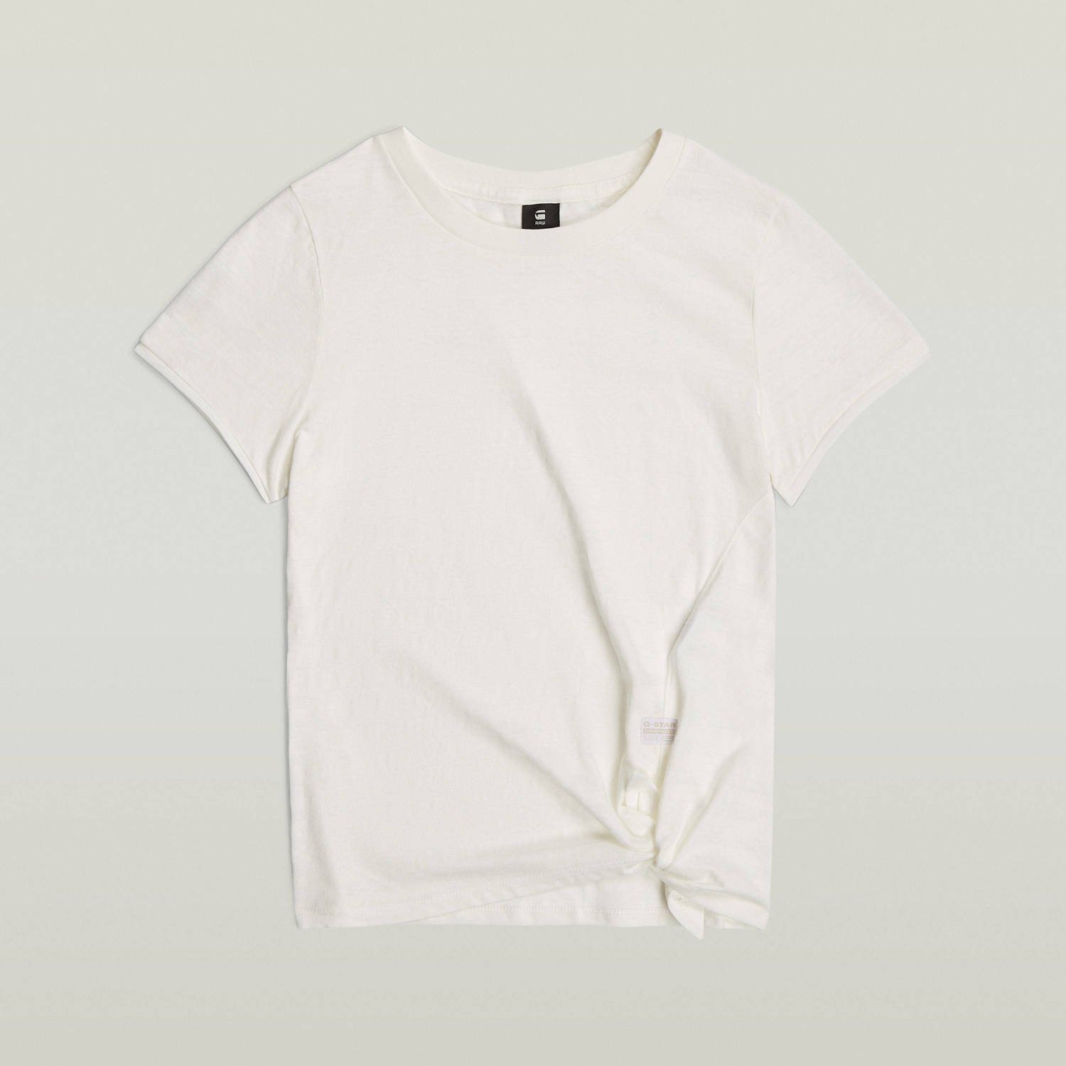 G-Star RAW gestreept T-shirt met ingebreid patroon ecru