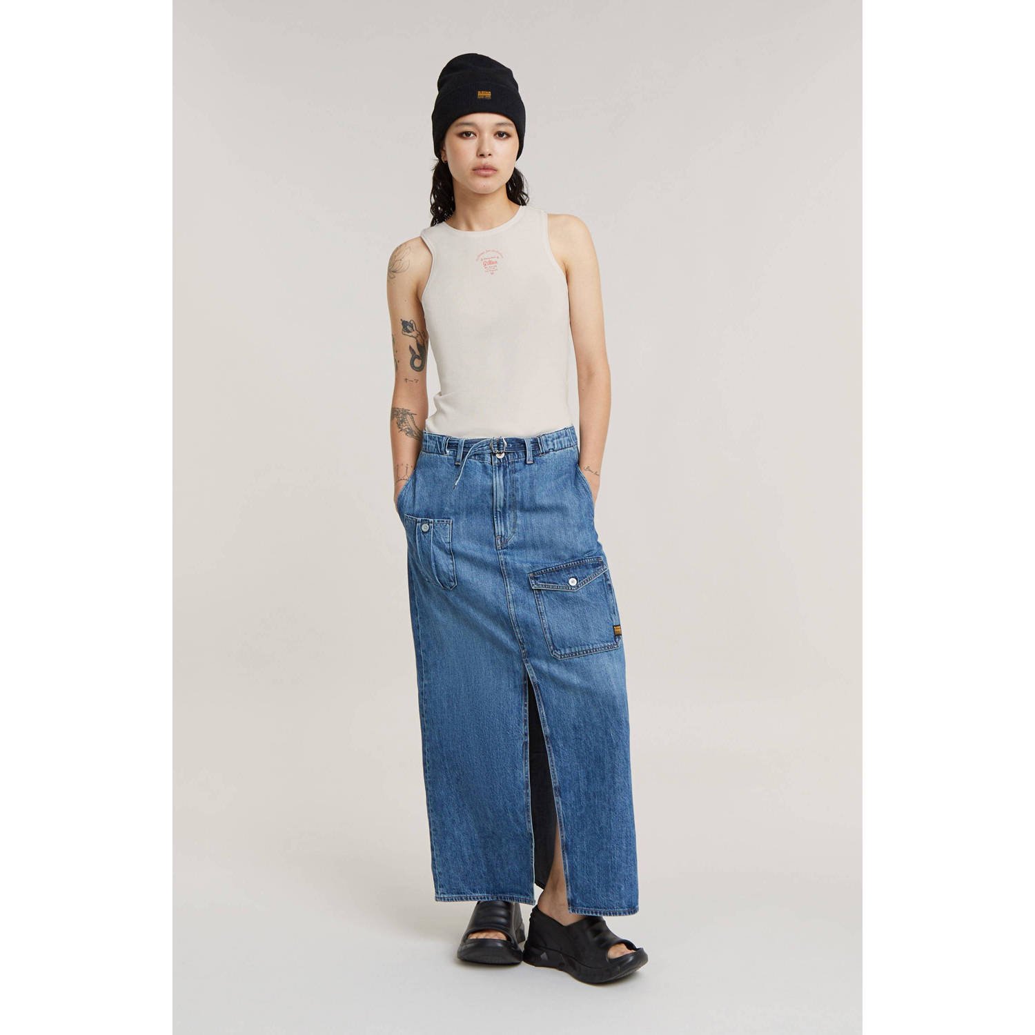 G-STAR top met printopdruk crème rood
