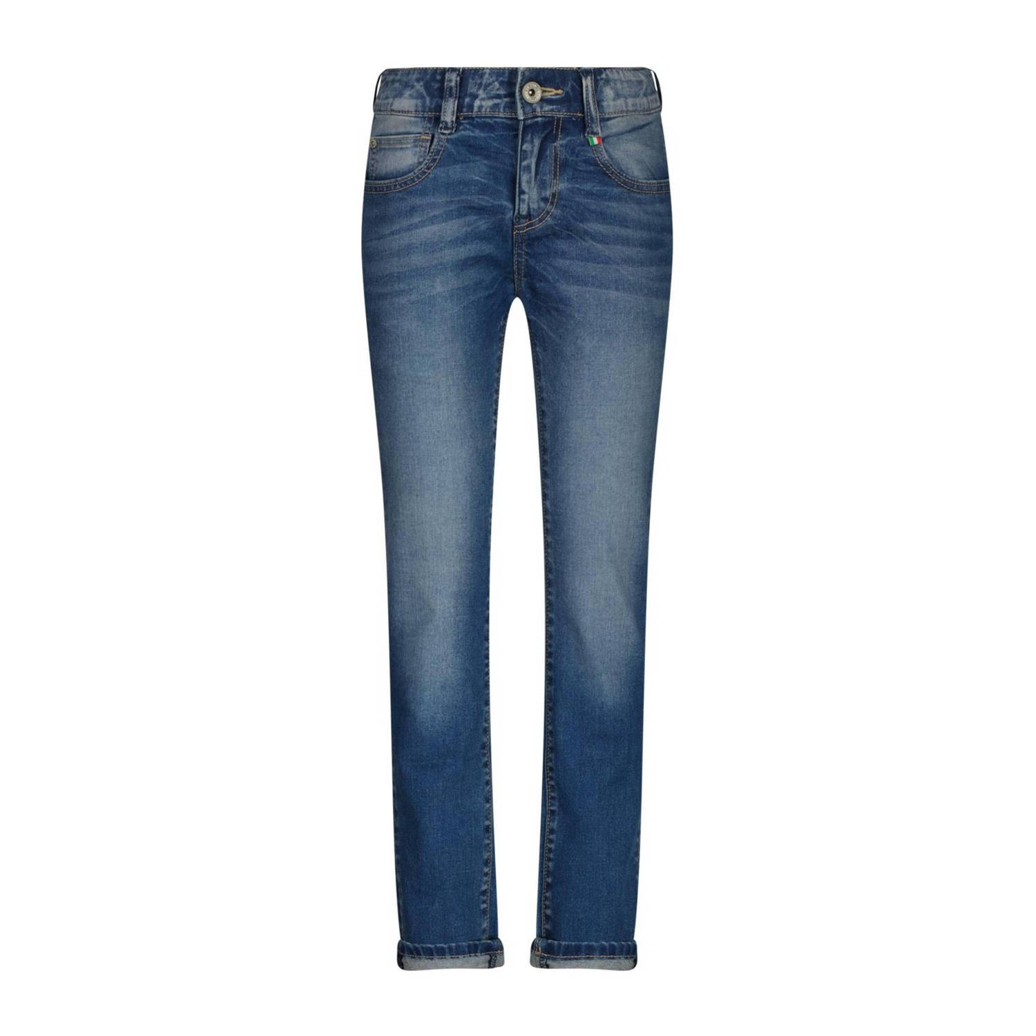 VINGINO skinny jeans Aron blue vintage Blauw Jongens Stretchdenim Effen 128