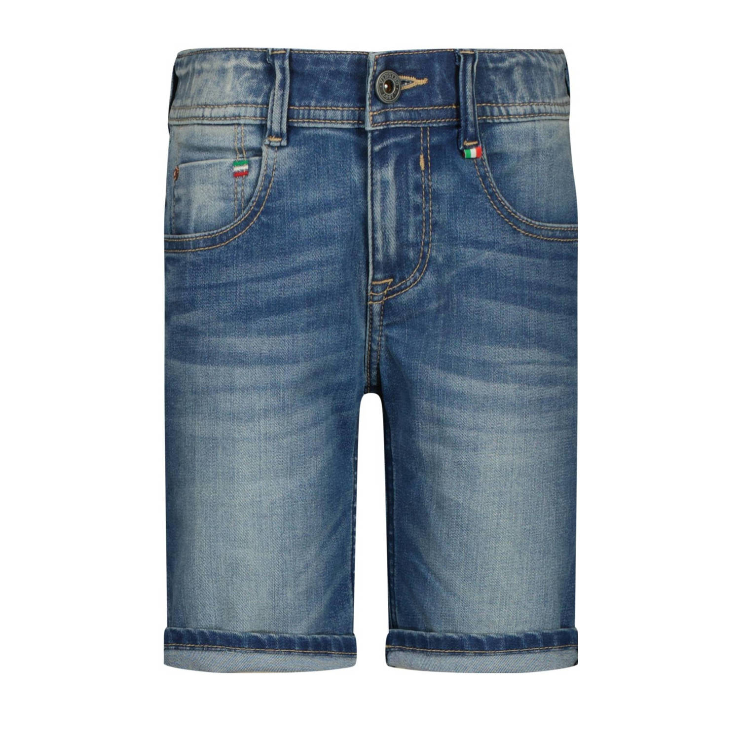 VINGINO denim short Curzio mid blue wash Korte broek Blauw Jongens Stretchdenim 134