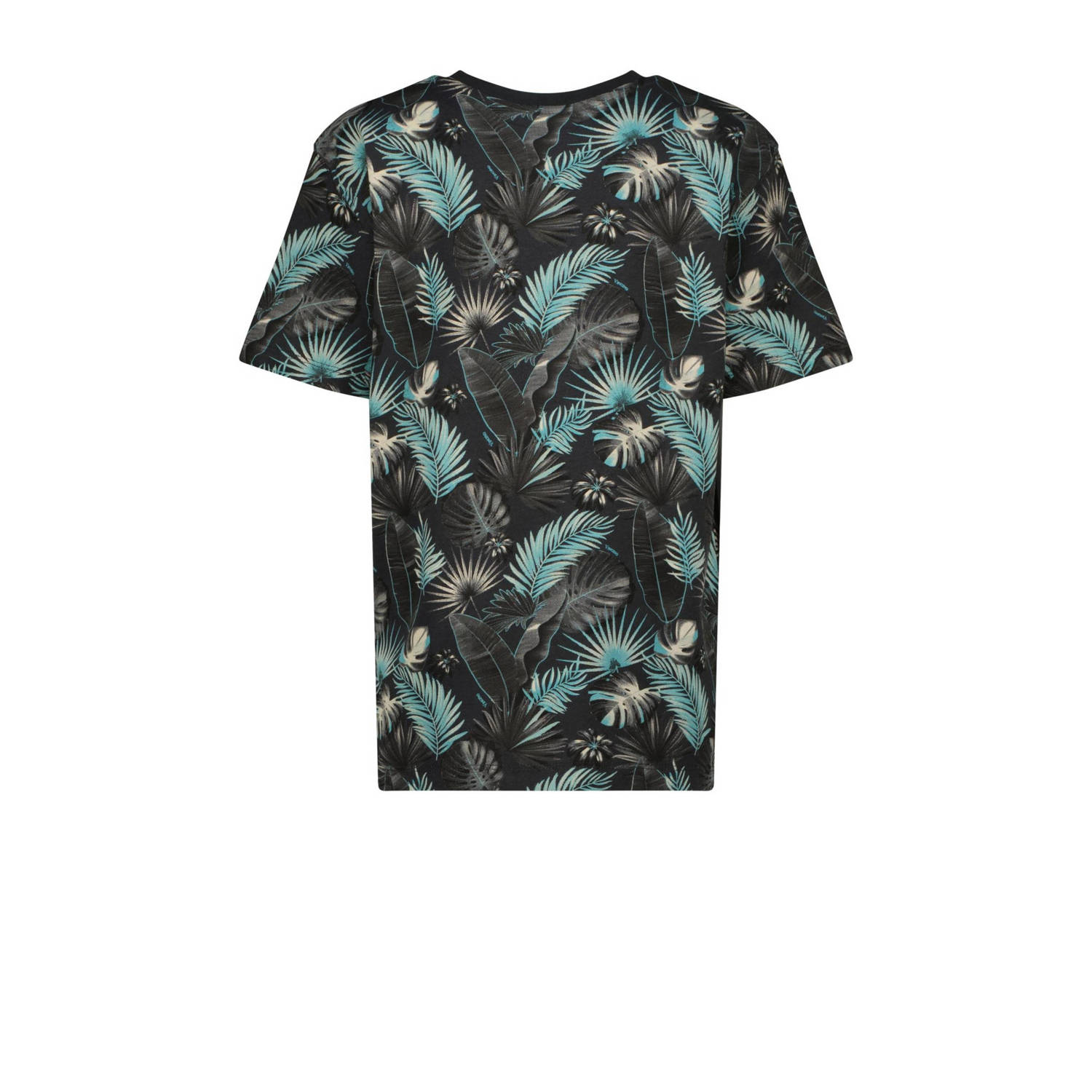 Vingino T-shirt Hor met all over print zwart blauw