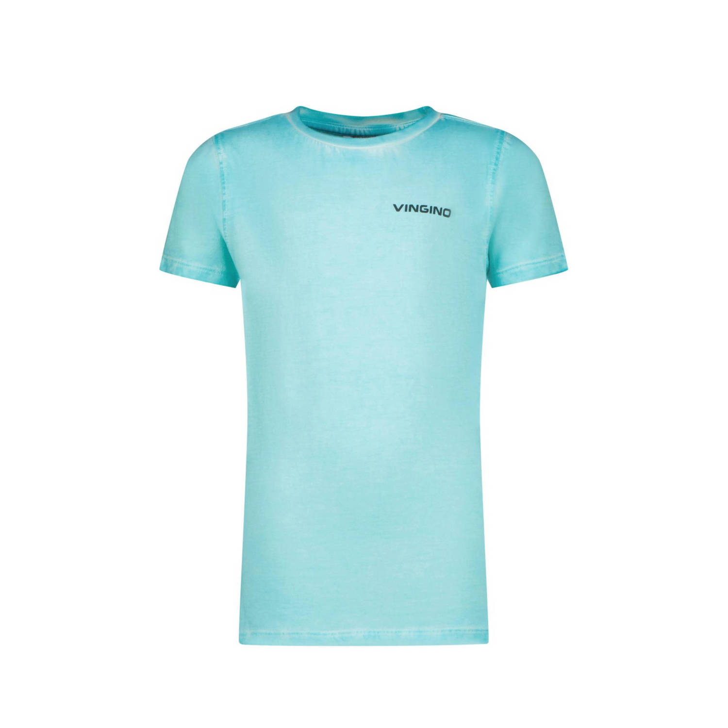 VINGINO T-shirt Hilod aquablauw Jongens Katoen Ronde hals Effen 164