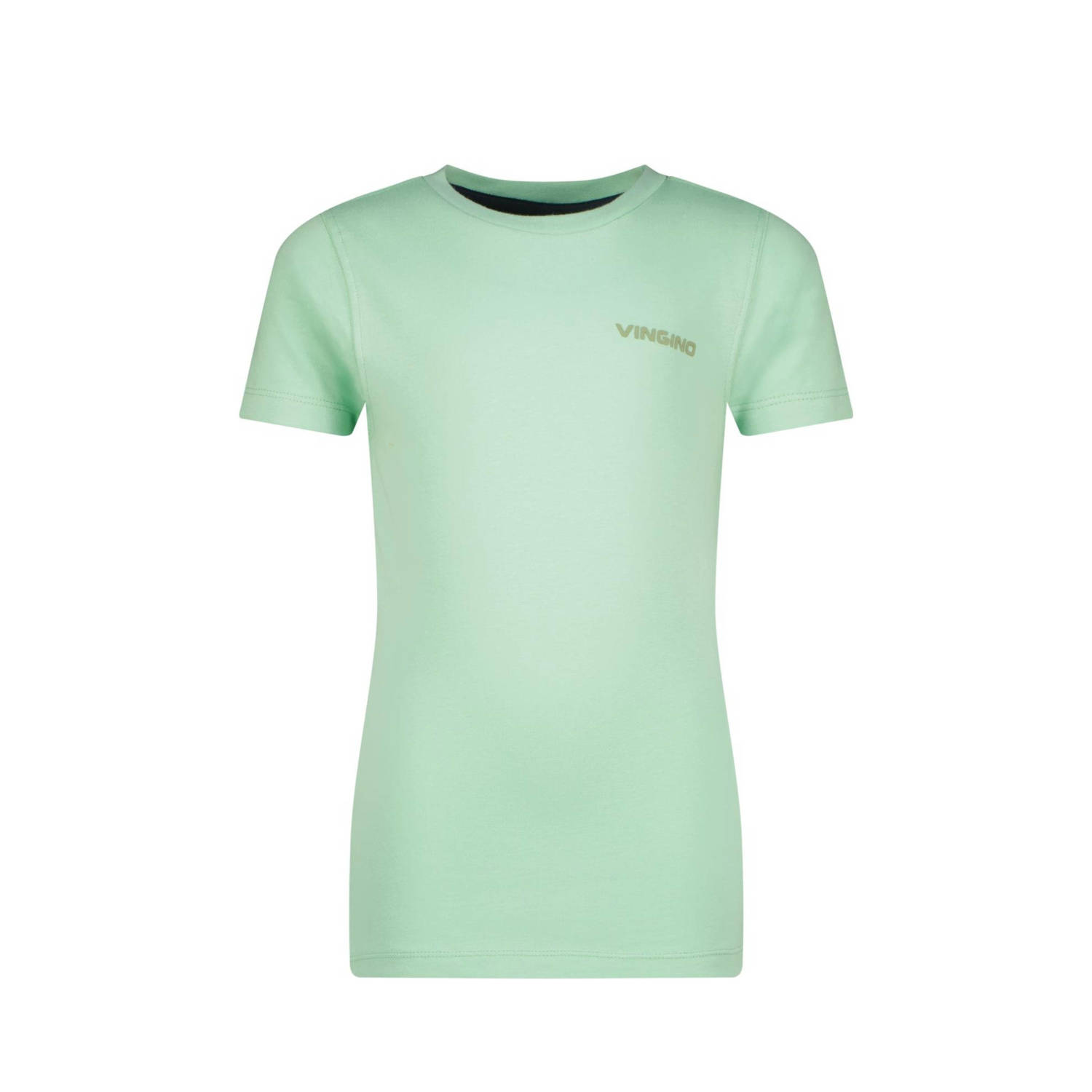 VINGINO T-shirt Hasico zachtgroen Jongens Katoen Ronde hals Effen 128