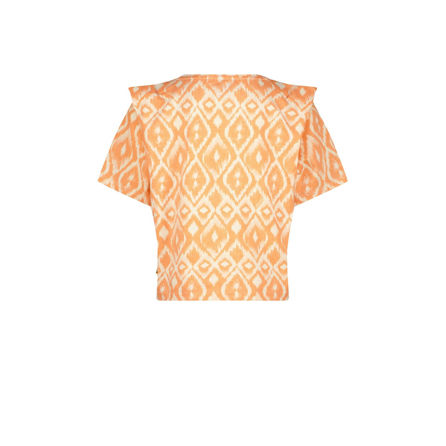 Vingino top Hamma met all over print licht neonoranje