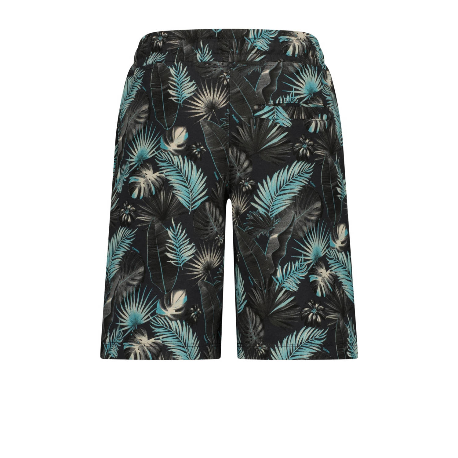 Vingino sweatshort Rapos met all over print zwart blauw