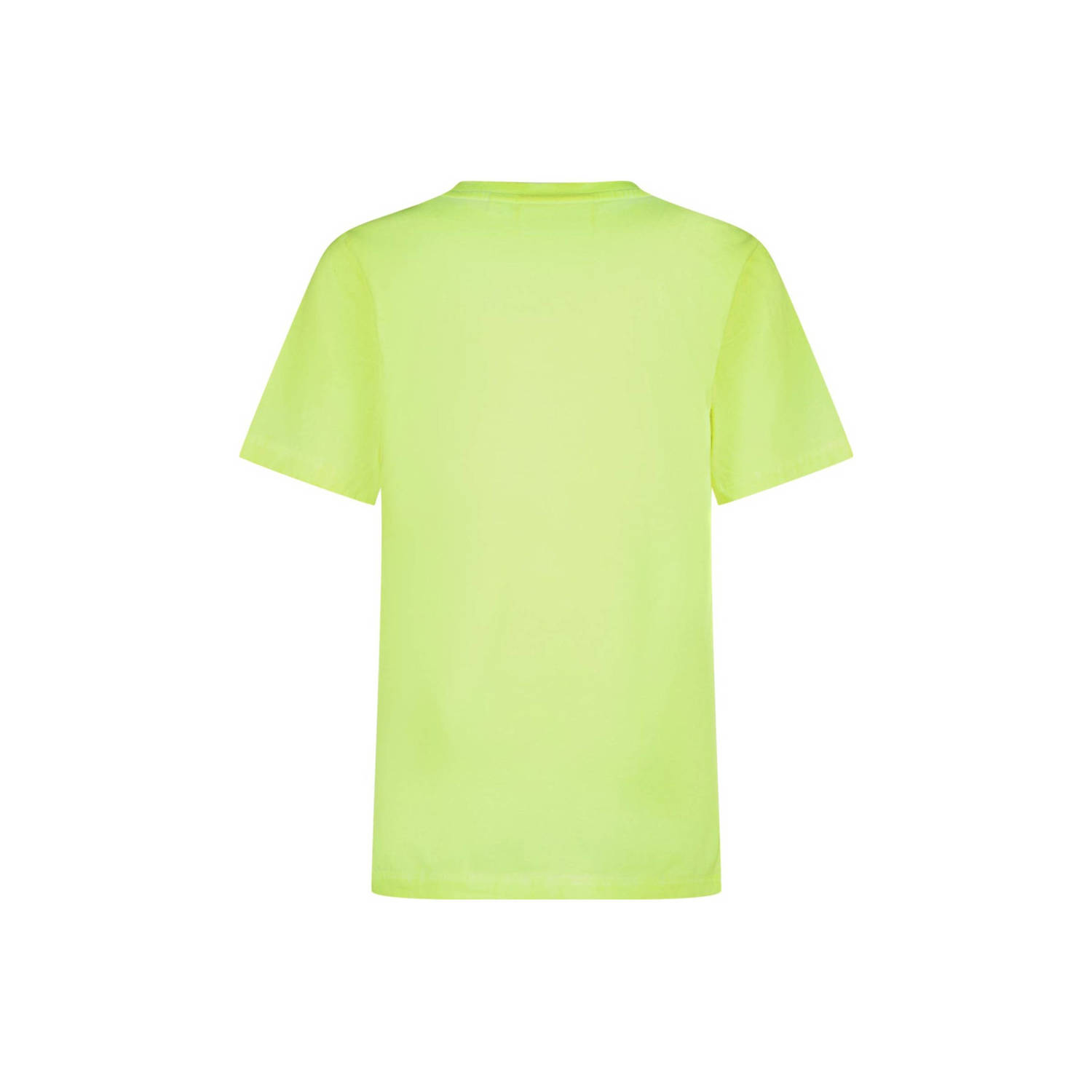 Vingino T-shirt Hois met printopdruk neongeel