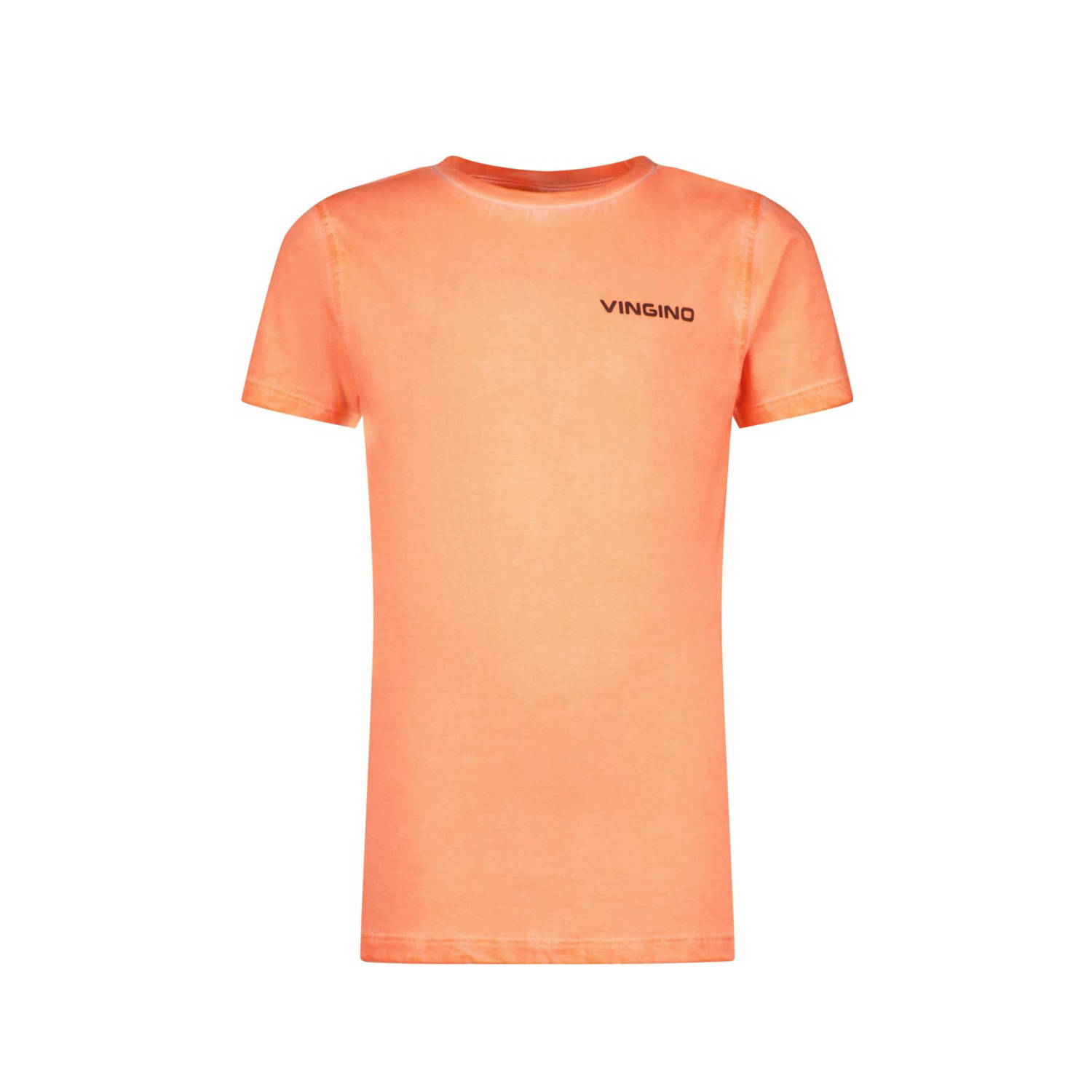 VINGINO T-shirt Hilod neon koraal Oranje Jongens Katoen Ronde hals Effen 128
