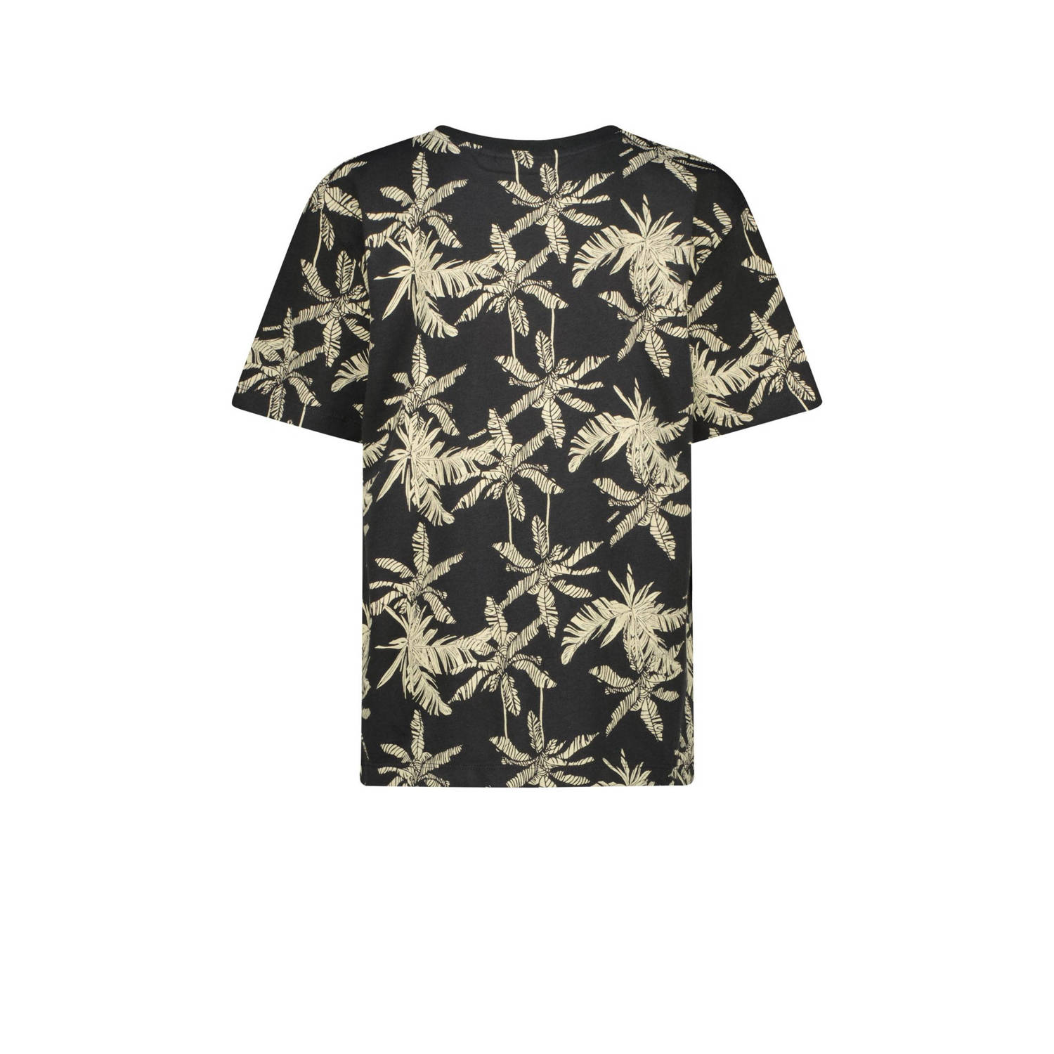 Vingino T-shirt Hor met all over print antraciet beige