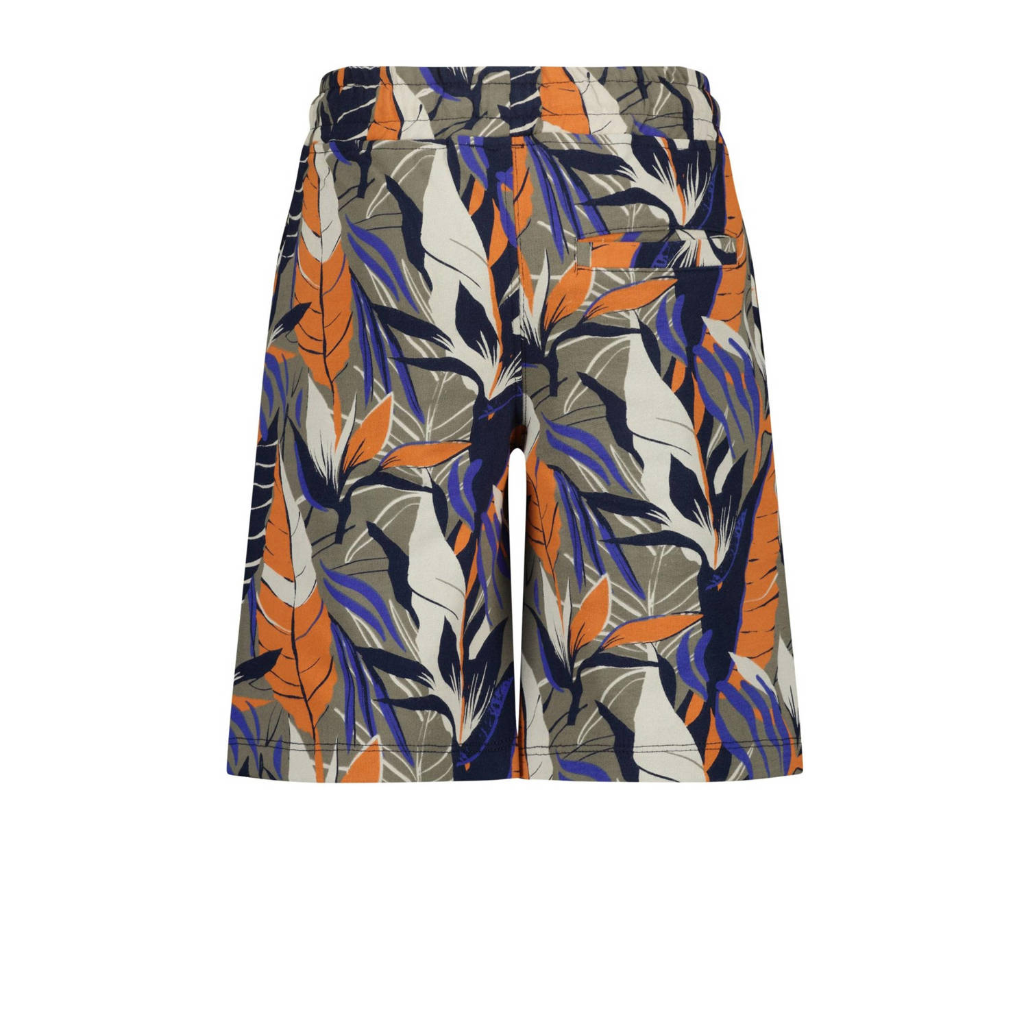 Vingino sweatshort Rapos met all over print zand oranje paars