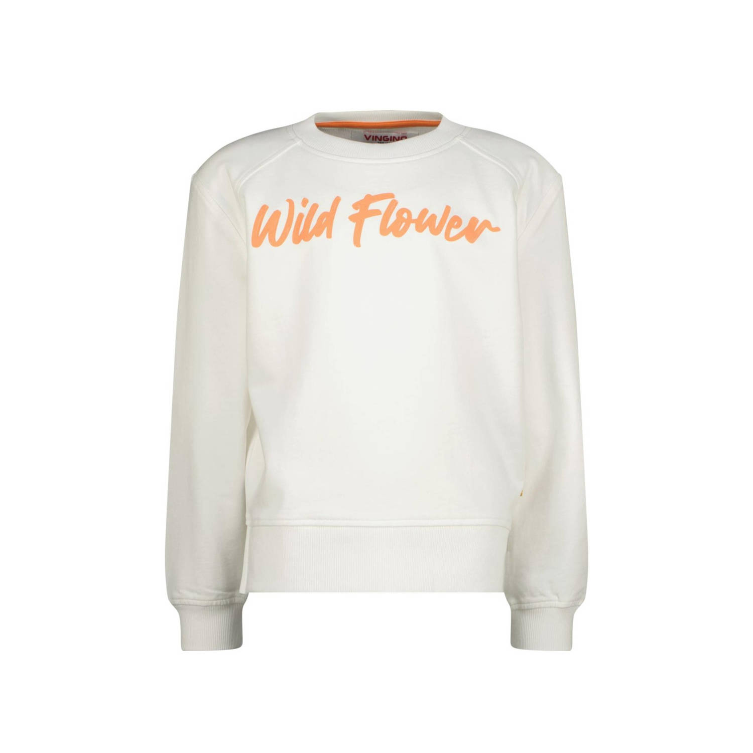 VINGINO sweater Nianne met tekst wit Tekst 128 | Sweater van