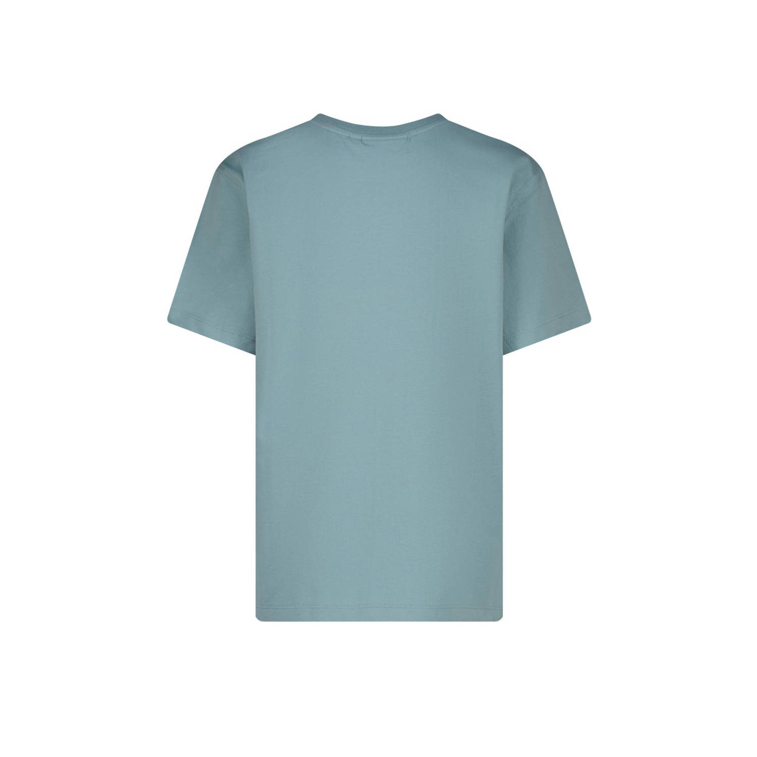 Vingino T-shirt Hon met logo grijsblauw