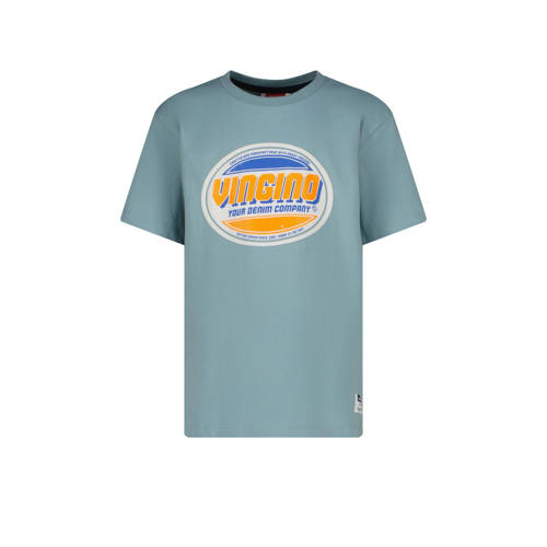 Vingino T-shirt Hon met logo grijsblauw