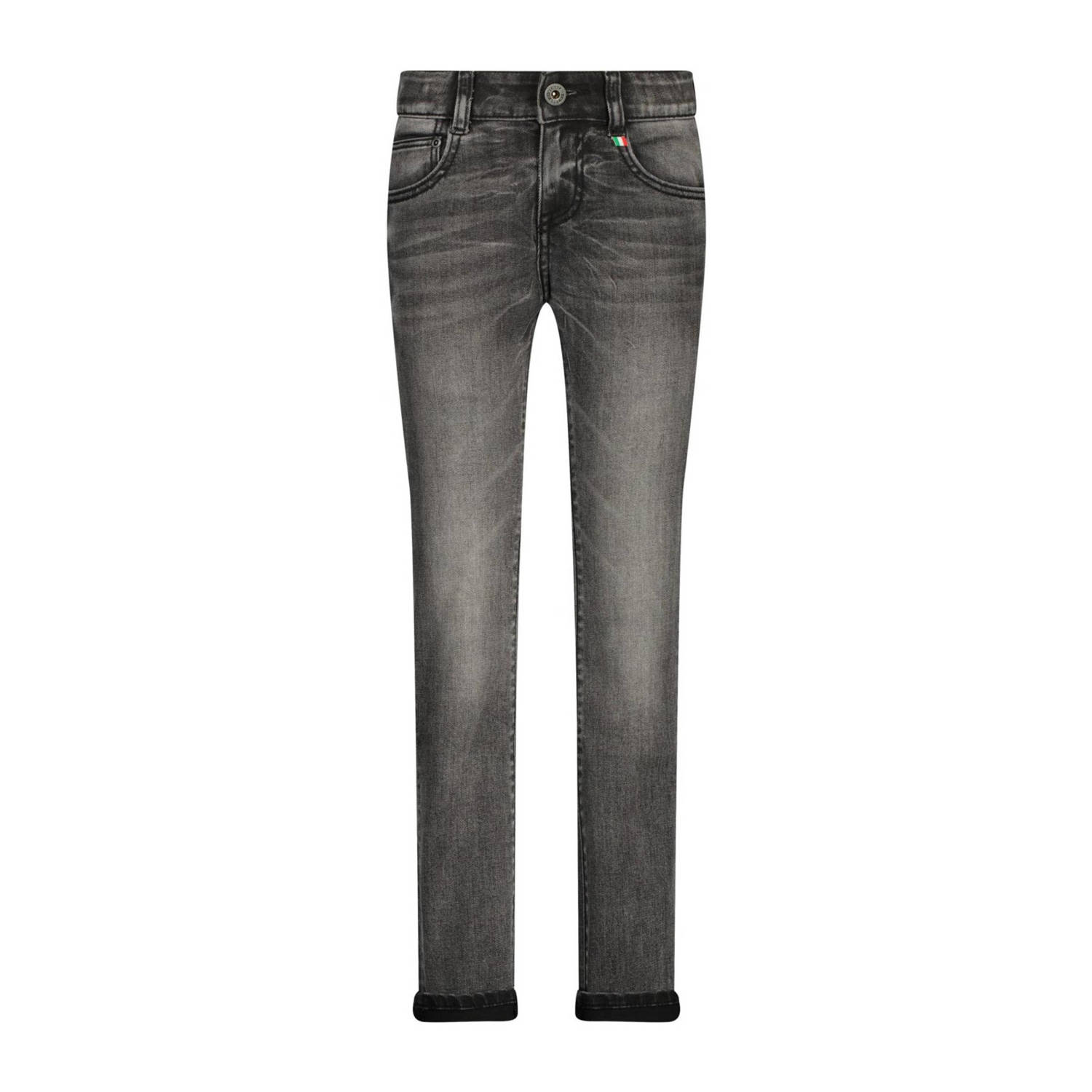 VINGINO slim fit jeans Dante dark grey vintage Grijs Jongens Stretchdenim 128