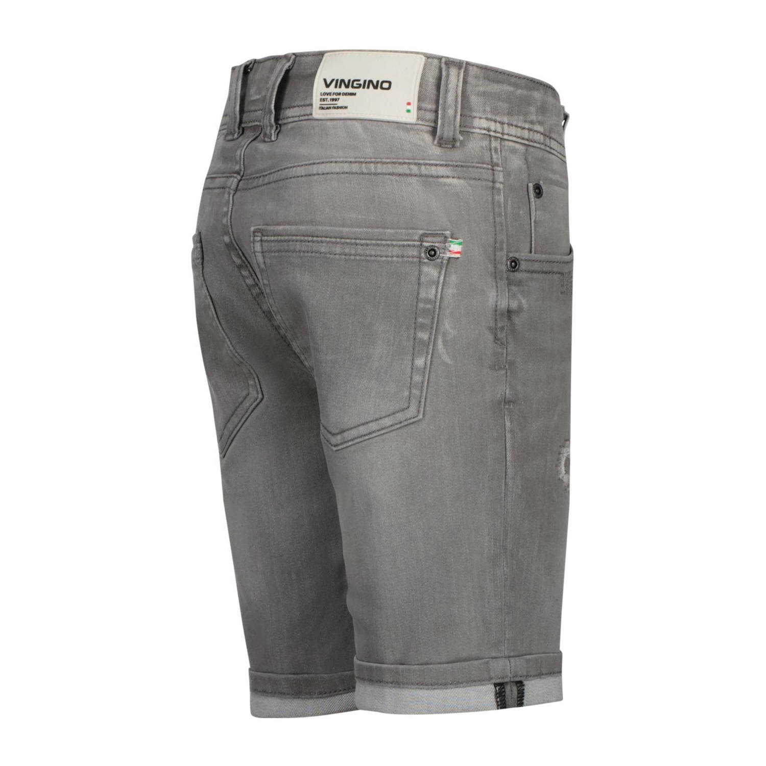 Vingino denim short Curzio Damage light grey